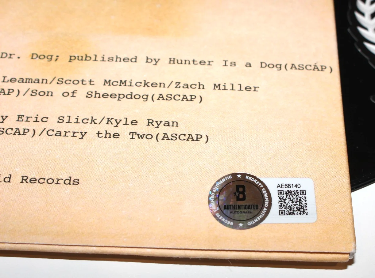 DR. DOG BAND SIGNED 2024 ALBUM VINYL RECORD AUTOGRAPH BECKETT BAS COA x5, изображение 3