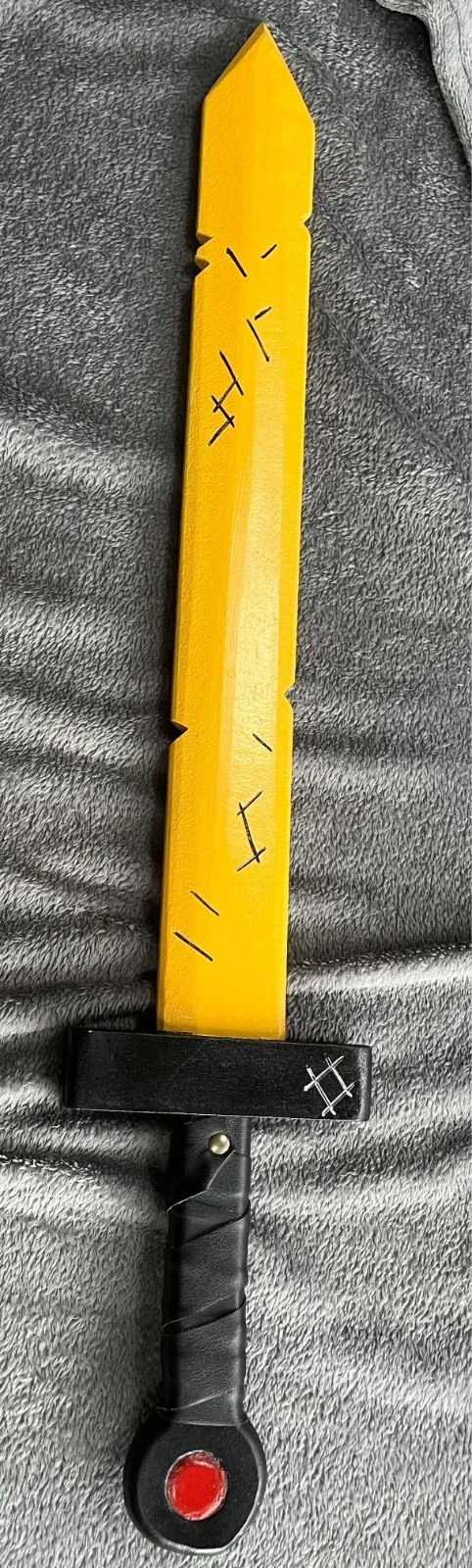 adventure time finn's sword replica life size 1:1 scale, wooden, pleather grip, изображение 2