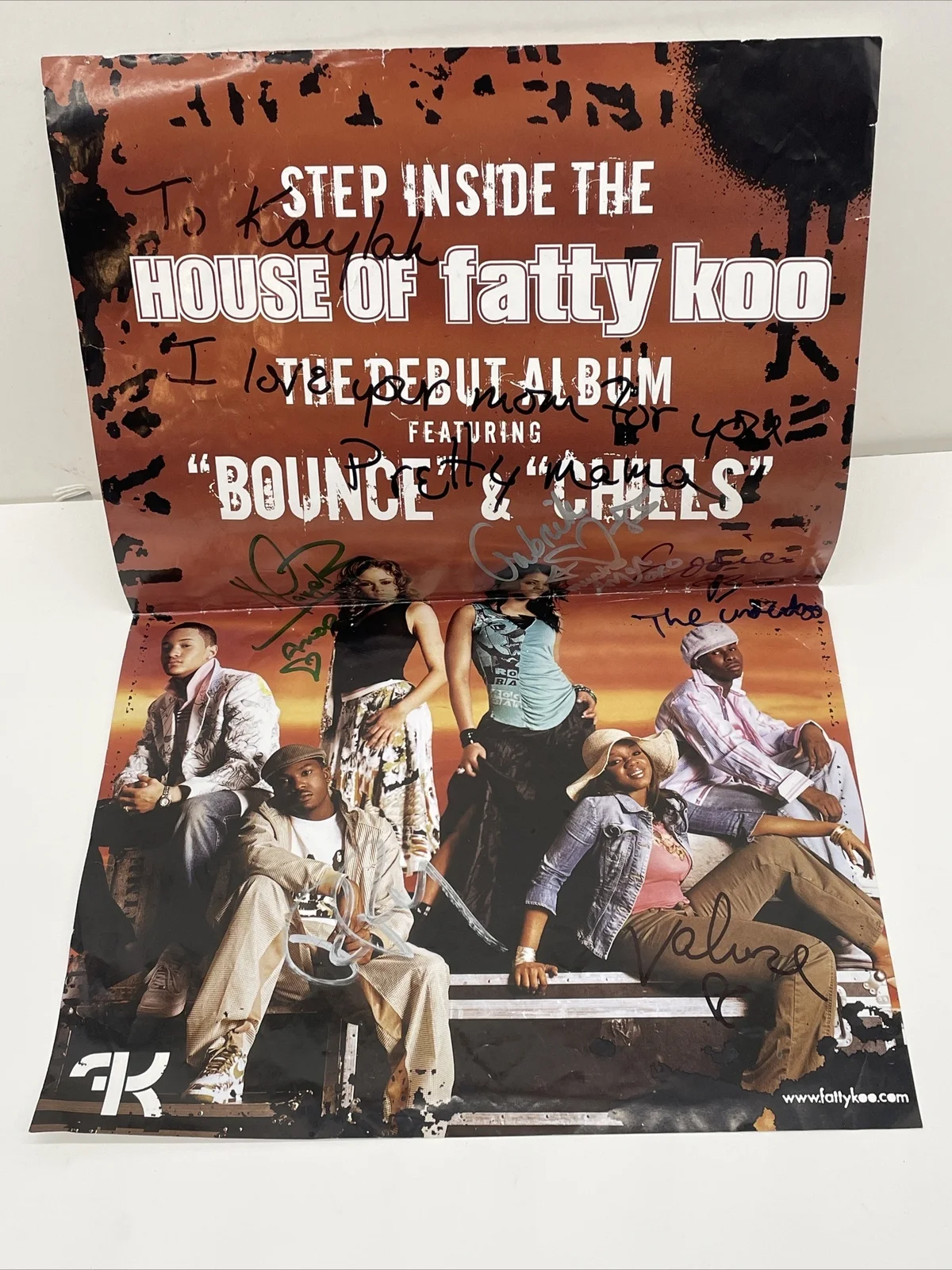 Fatty Koo Signed Poster for Debut Album Bounce & Chills 17x11 Valure, Travis, изображение 2