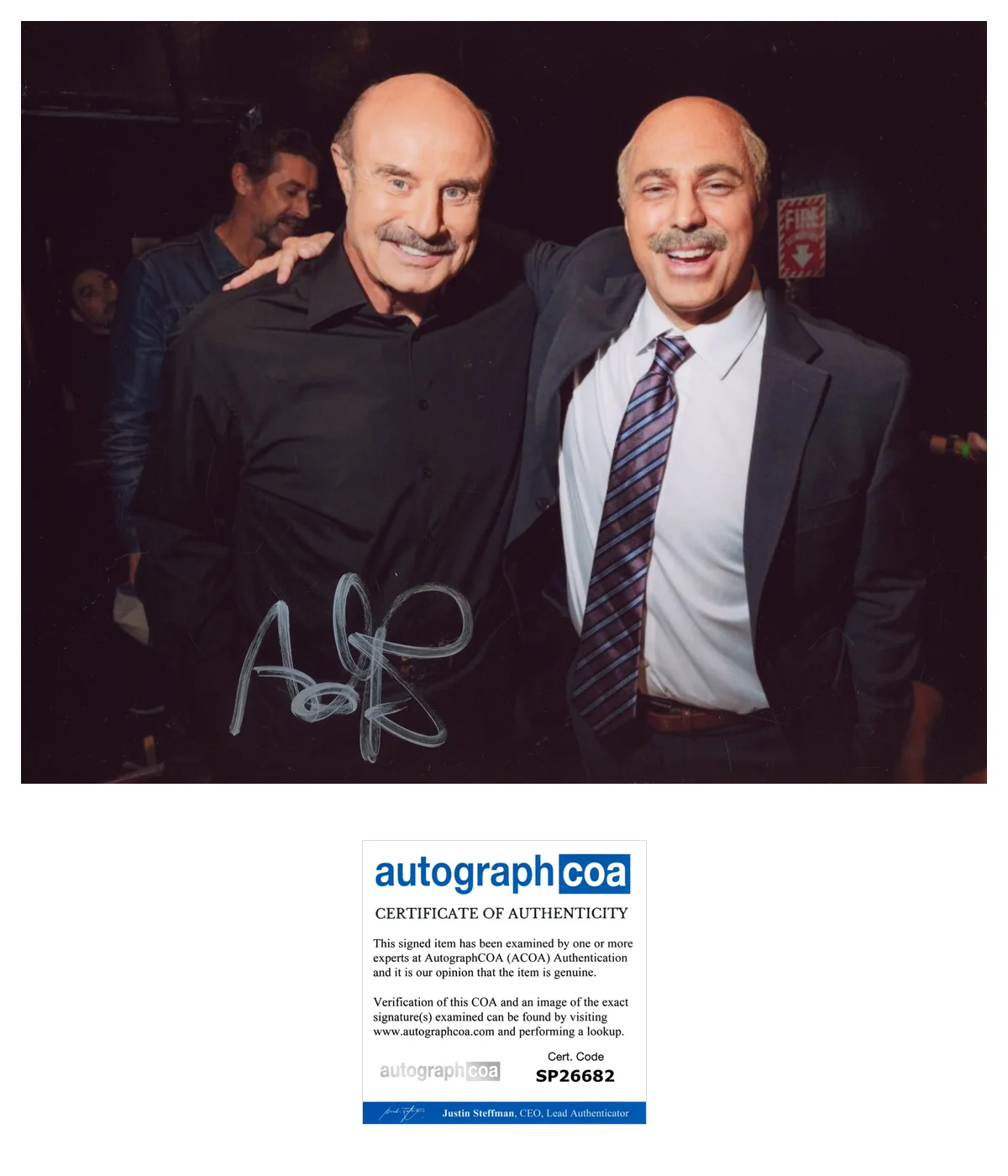 ADAM RAY SIGNED COMEDIAN DR. PHIL 8x10 PHOTO w/EXACT PROOF & AUTOGRAPH COA ACOA, image 2
