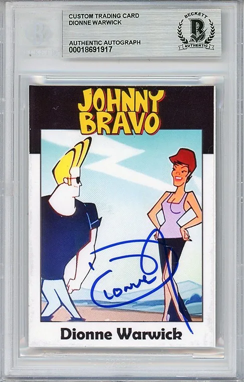 Dionne Warwick — JOHNNY BRAVO -DIONNE WARWICK- BECKETT Signed/Autograph/Auto TV Cartoon Card