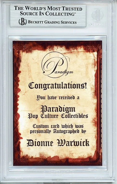 Dionne Warwick — JOHNNY BRAVO -DIONNE WARWICK- BECKETT Signed/Autograph/Auto TV Cartoon Card, image 2