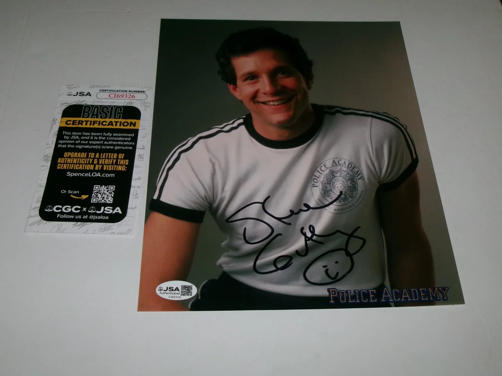Steve Guttenberg — Police Academy Steve Guttenberg Signed 8X10 Photo JSA CERT