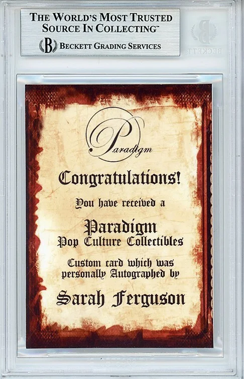 Sarah Ferguson — FRIENDS -FERGIE- SARAH FERGUSON BECKETT BAS Signed/Autograph/Auto TV Card, изображение 2