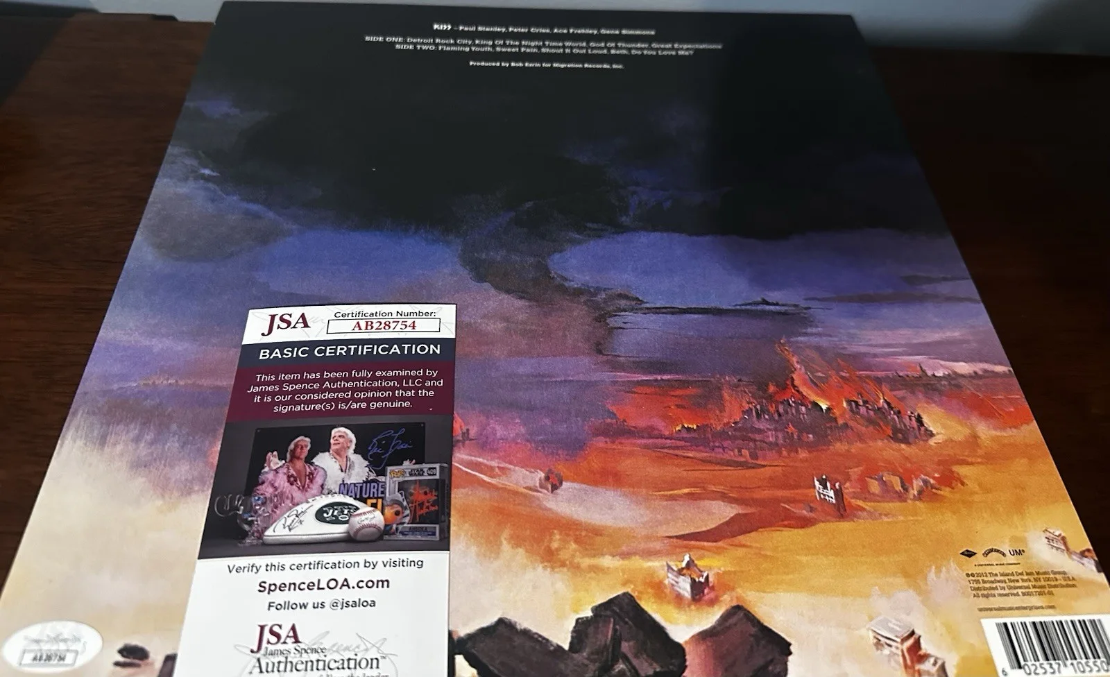 KISS Destroyer (Resurrected) Vinyl Signed By 4 In Their colors! JSA Cert!, image 2