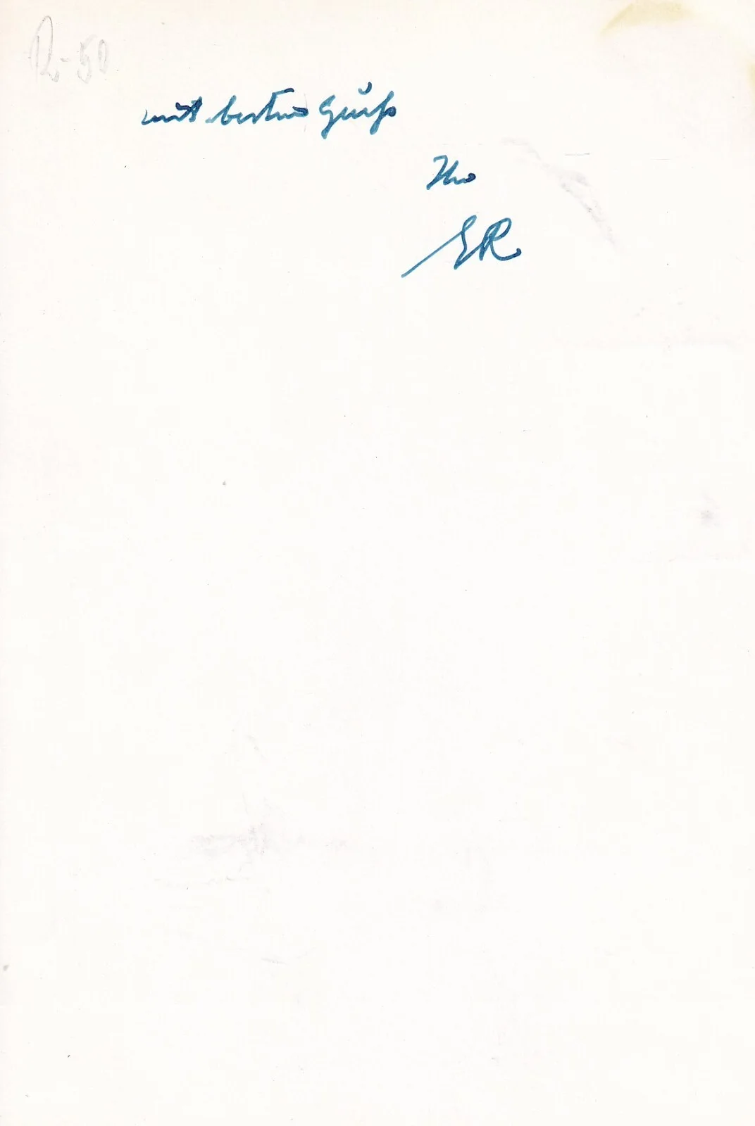Eugen Roth - poet - original signed + additional greeting on the back, image 2