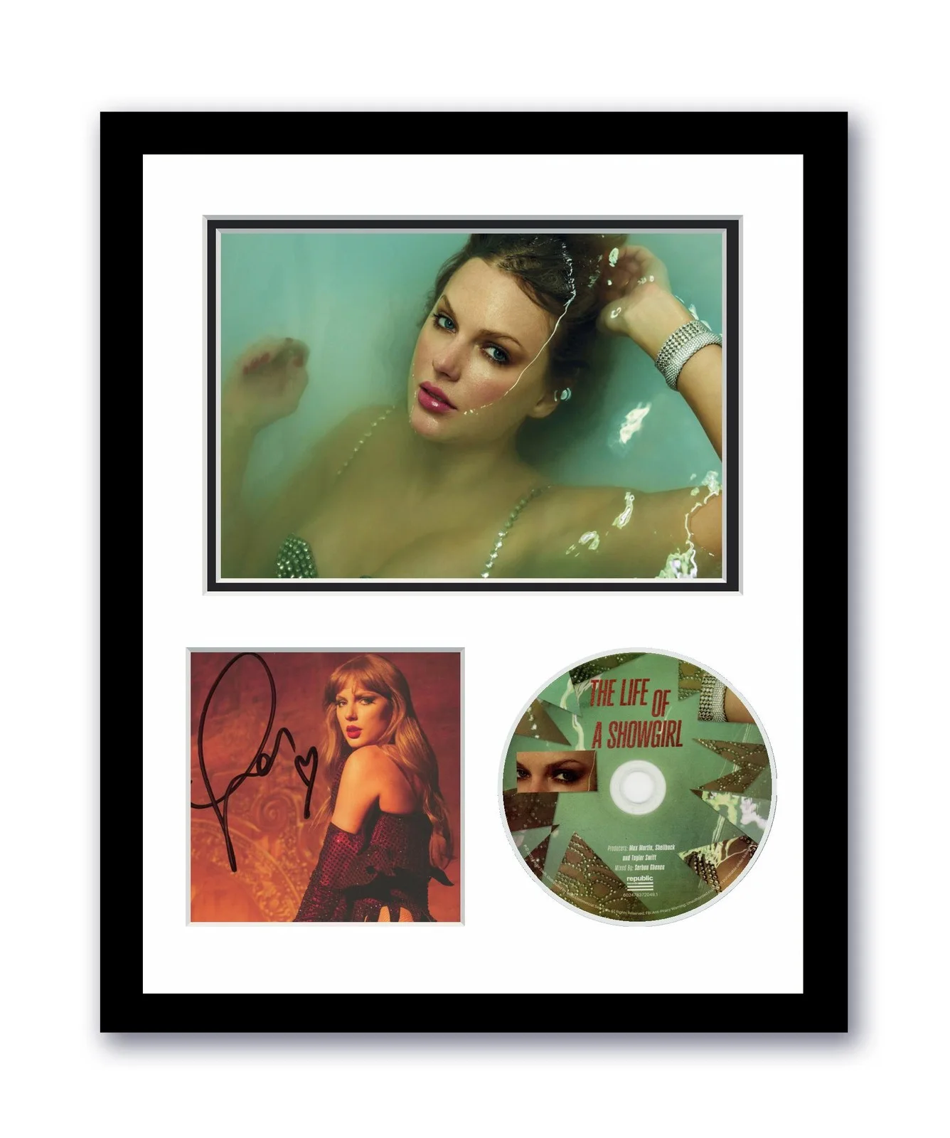 Taylor Swift — Taylor Swift Autographed 11x14 Framed CD Photo Life Of A Showgirl Photo 3 ACOA