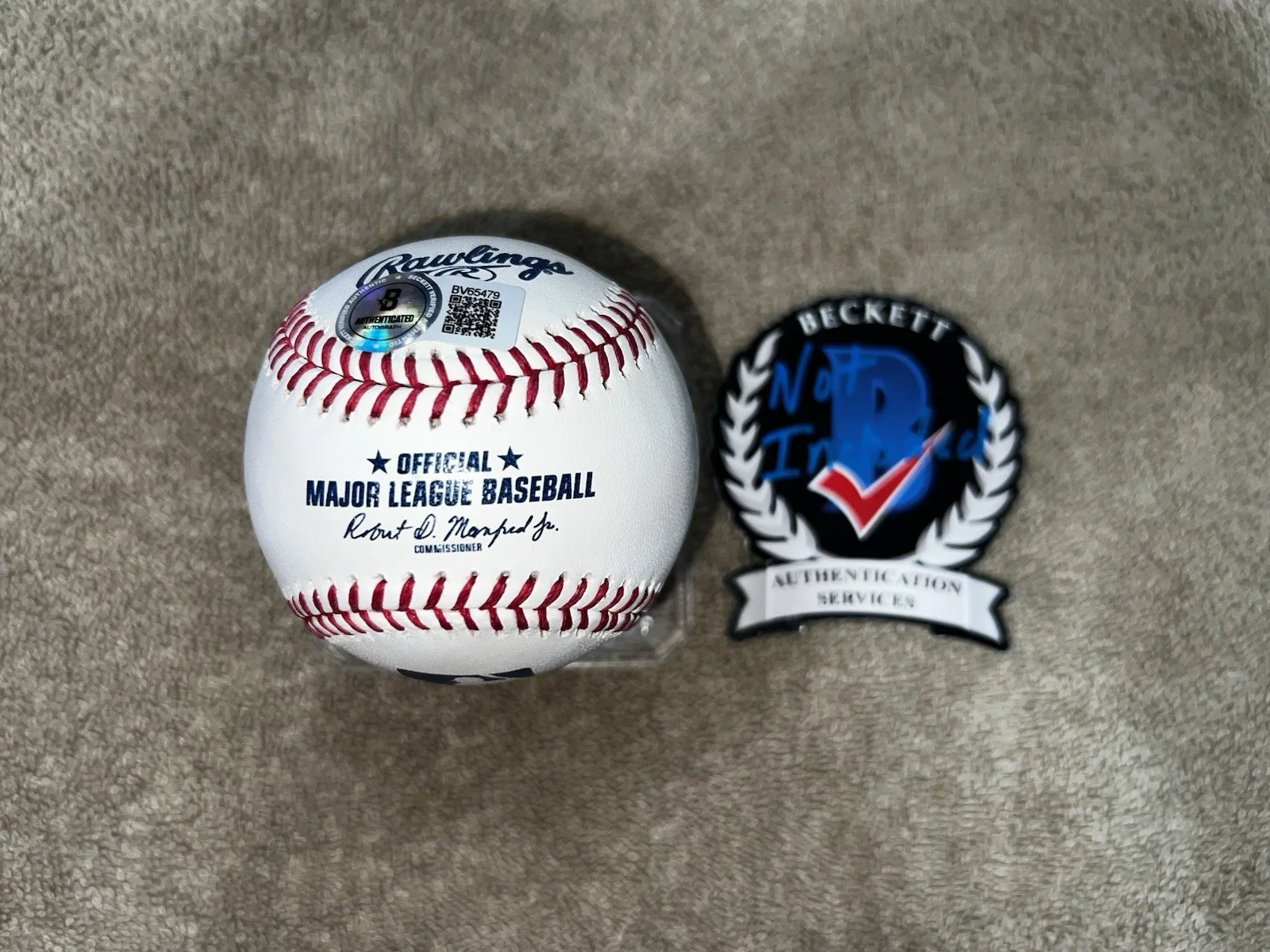 Jim Belushi Signed Official Major League Baseball Hollywood Star Beckett #2, изображение 2