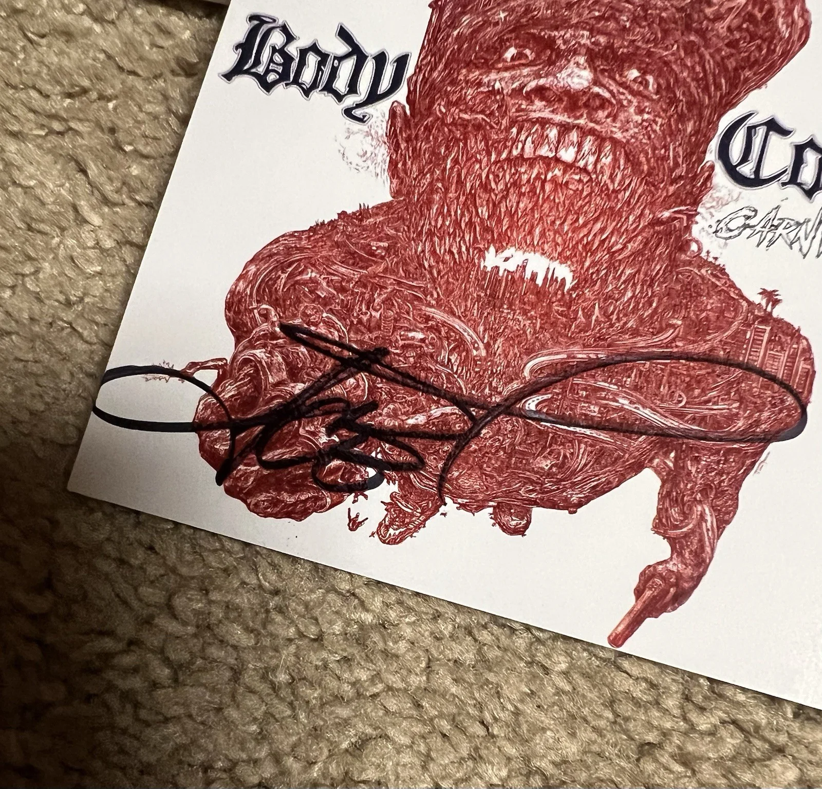 Body Count / Ice T Cd Carnivore Signed Art Card - Cd New & Sealed - 2020 Century, image 4