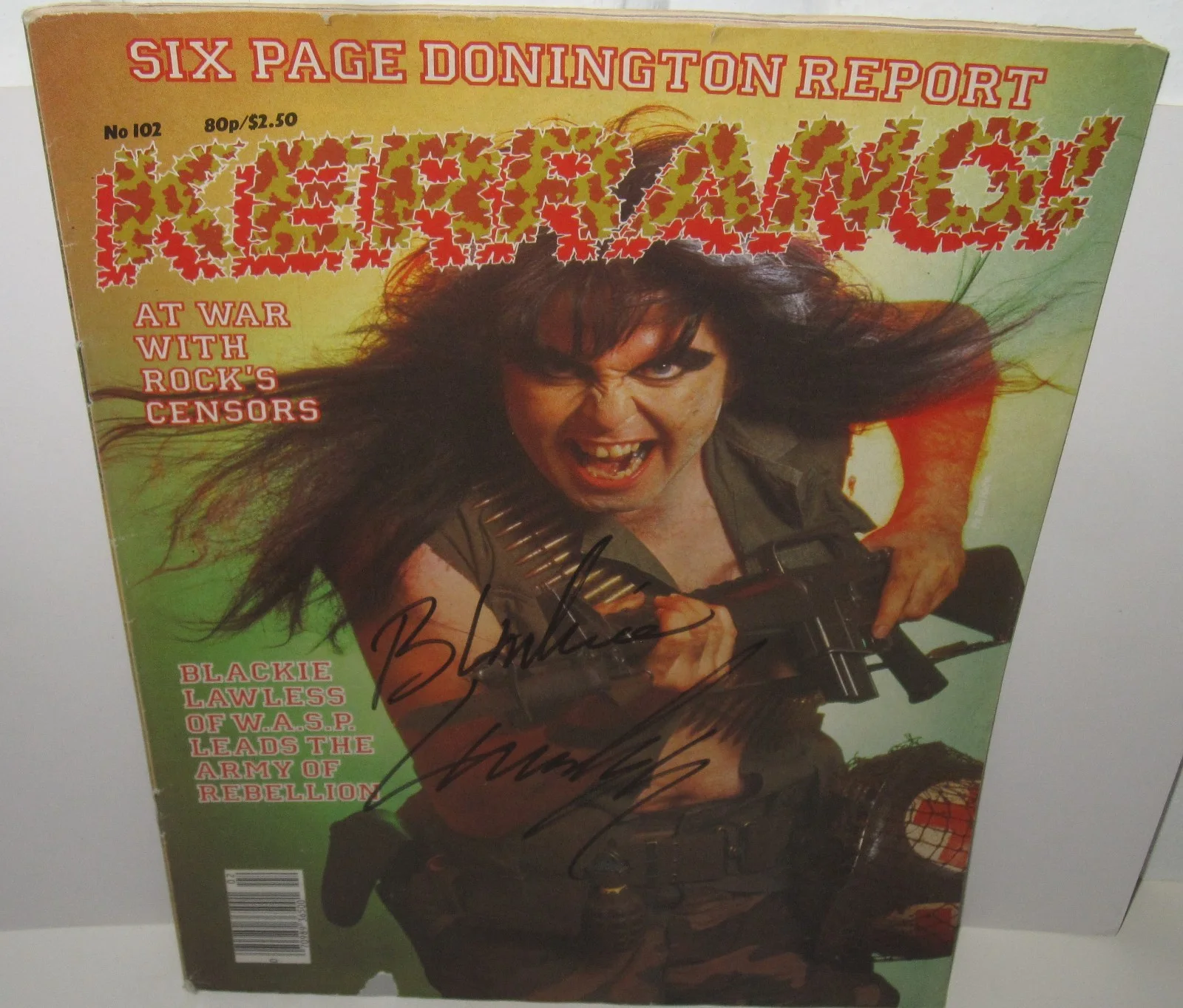WASP SIGNED MAGAZINE KERRANG BLACKIE LAWLESS ROCK AUTOGRAPH HEAVY METAL JSA COA, image 3