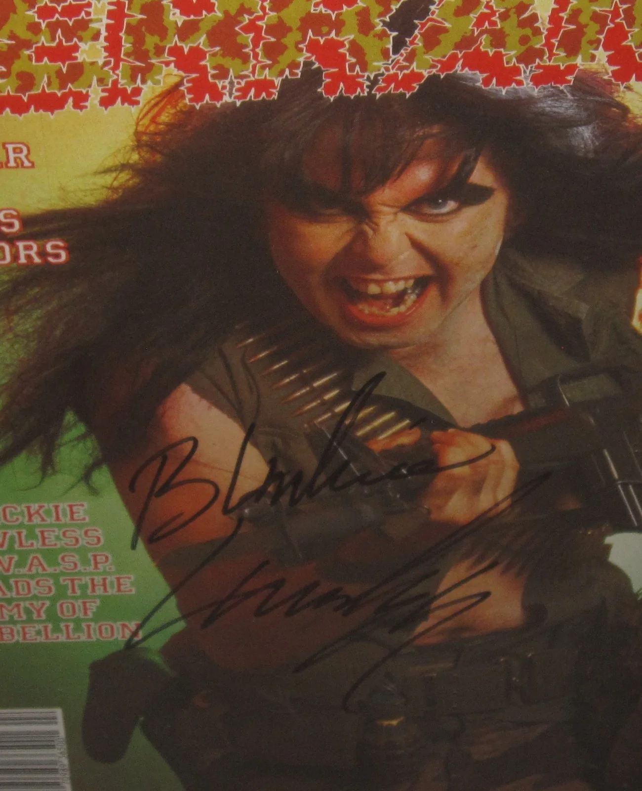 WASP SIGNED MAGAZINE KERRANG BLACKIE LAWLESS ROCK AUTOGRAPH HEAVY METAL JSA COA, image 4