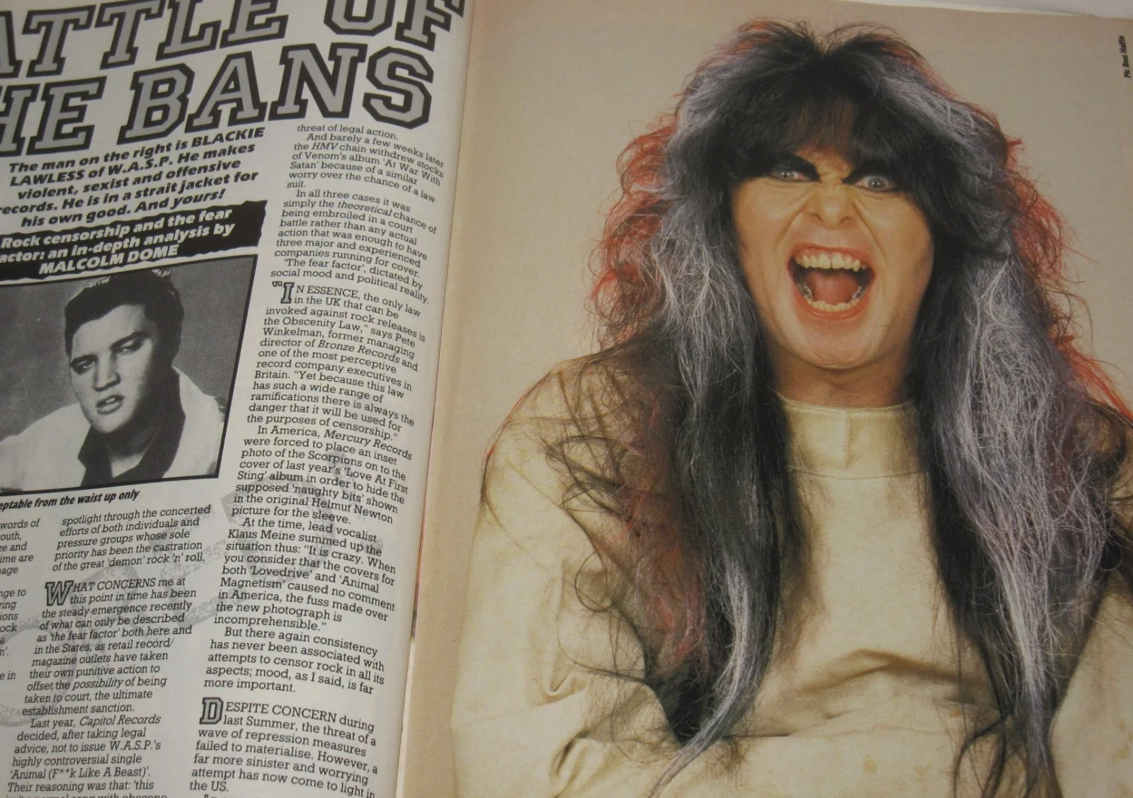 WASP SIGNED MAGAZINE KERRANG BLACKIE LAWLESS ROCK AUTOGRAPH HEAVY METAL JSA COA, image 5