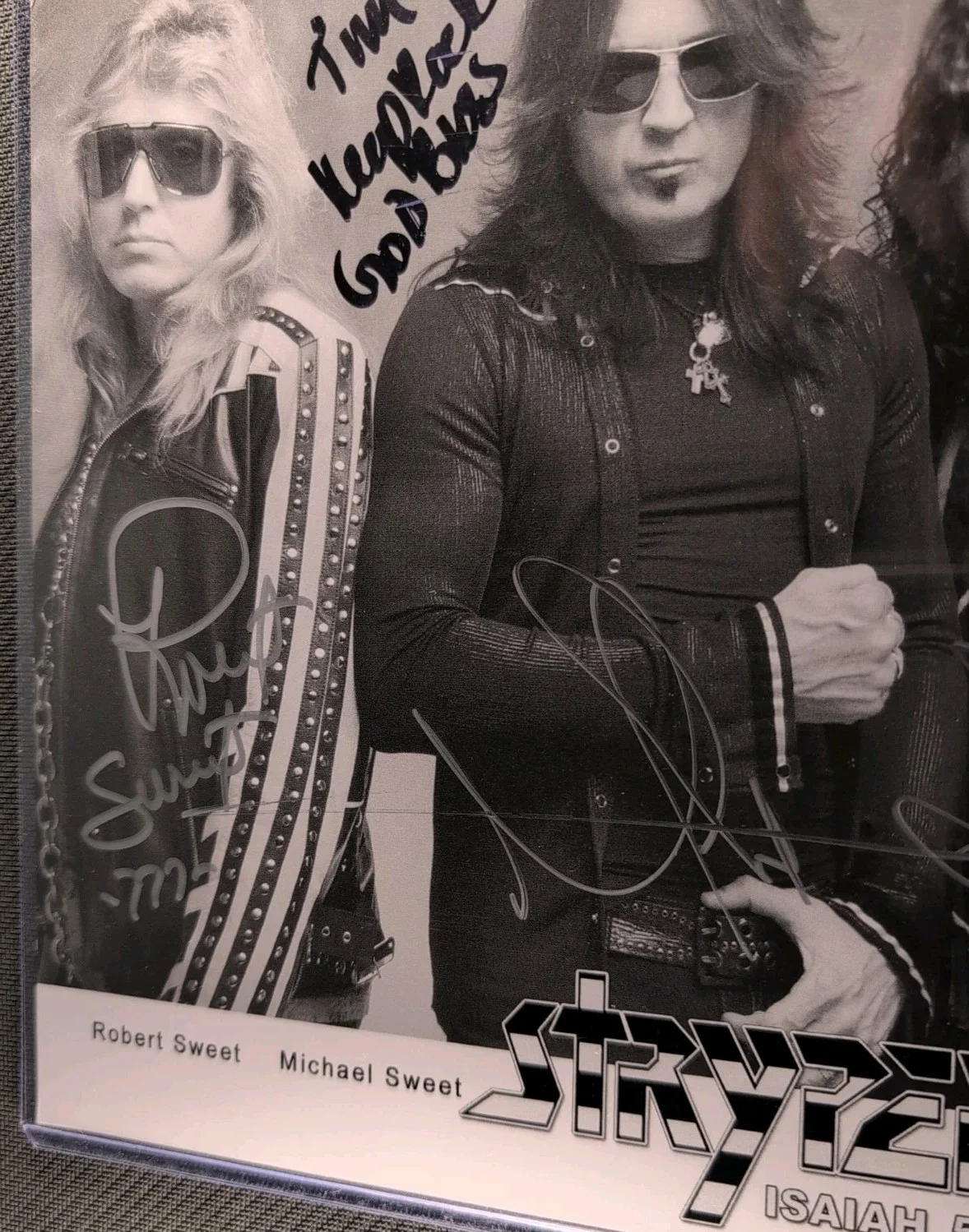 Stryper Hand Signed 8x11 Vintage Photo Original Band Autograph Sweet Gaines, изображение 3