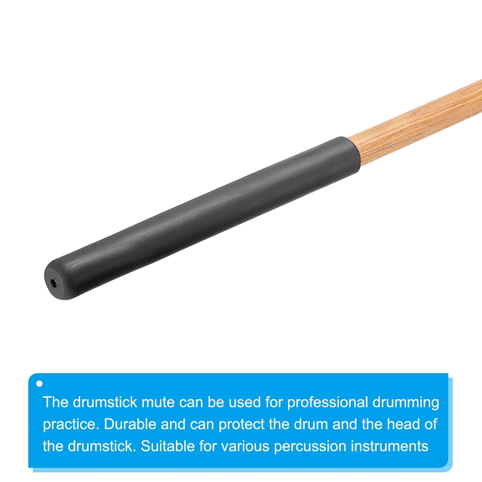Drumstick Grips Anti Slip Handles Wrap for Drumming Instrument Black 2pcs, изображение 5