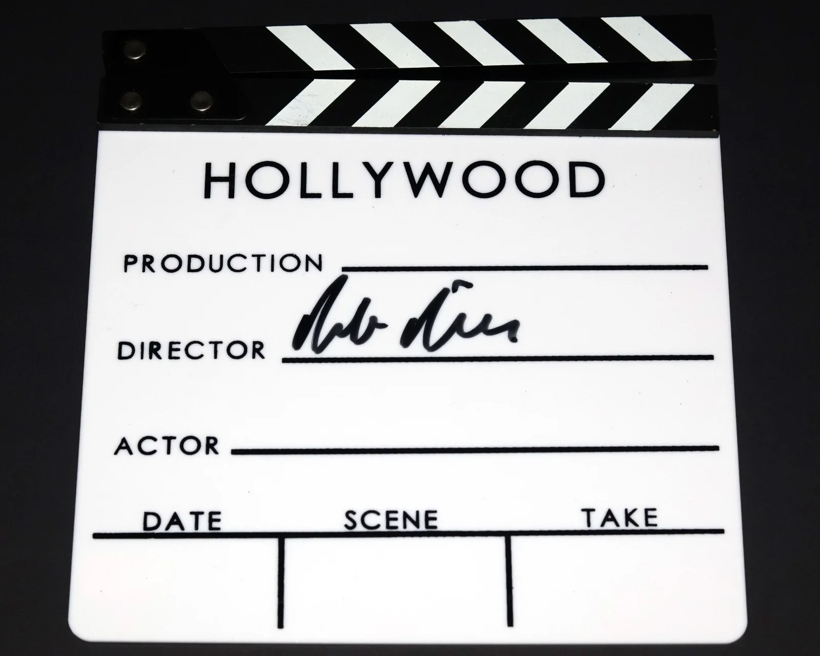Rob Reiner — ROB REINER Signed Director CLAPBOARD + SWAU COA Princess Bride Spinal Tap