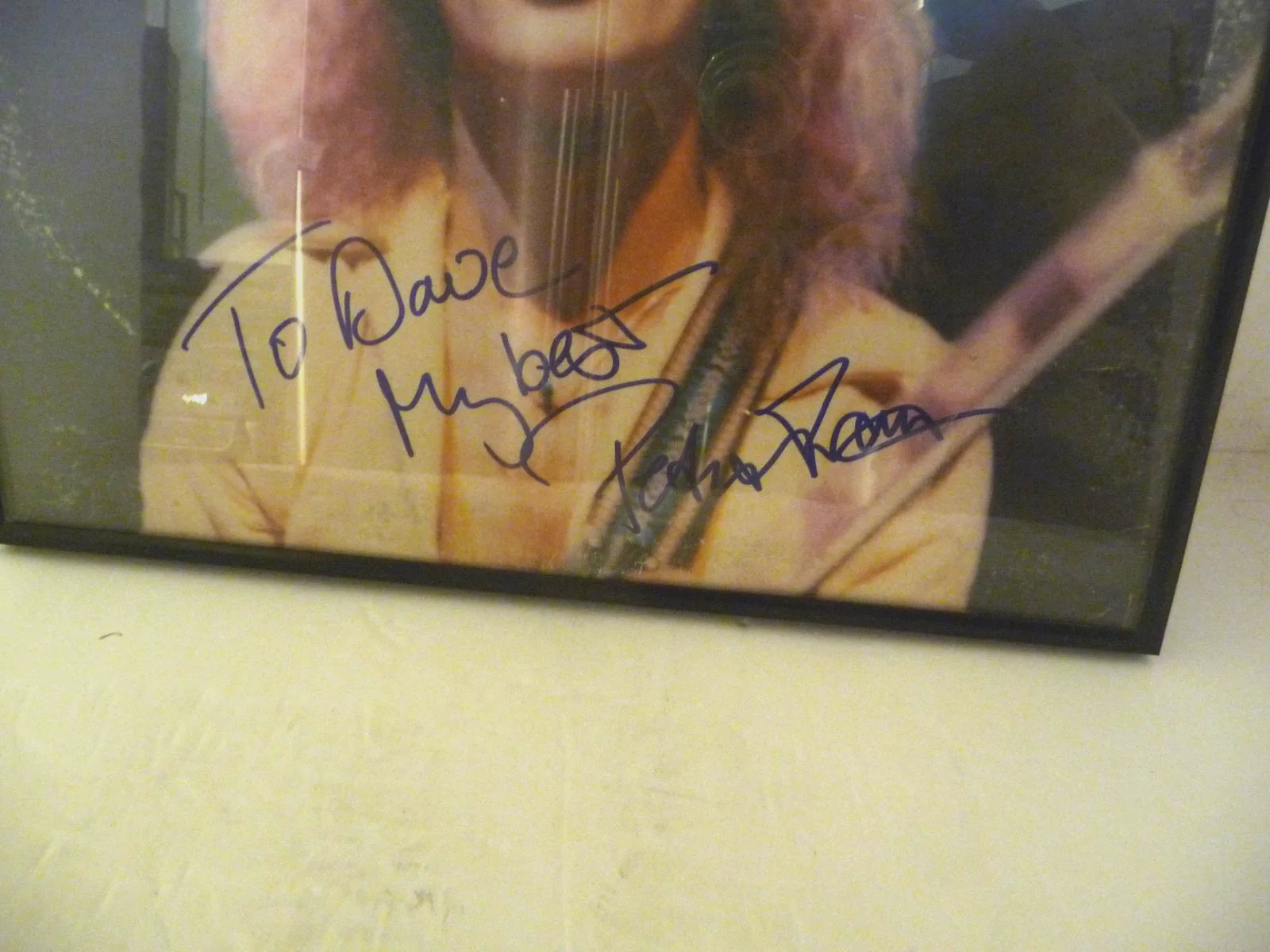 PETER FRAMPTON AUTOGRAPHED TO DAVE MY BEST FRAMPTON COMES ALBUM - FRAMED, image 2