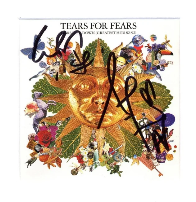 Roland & Curt SIGNED Tears for Fears FRAMED Greatest Hits CD Photo Display ACOA, image 3