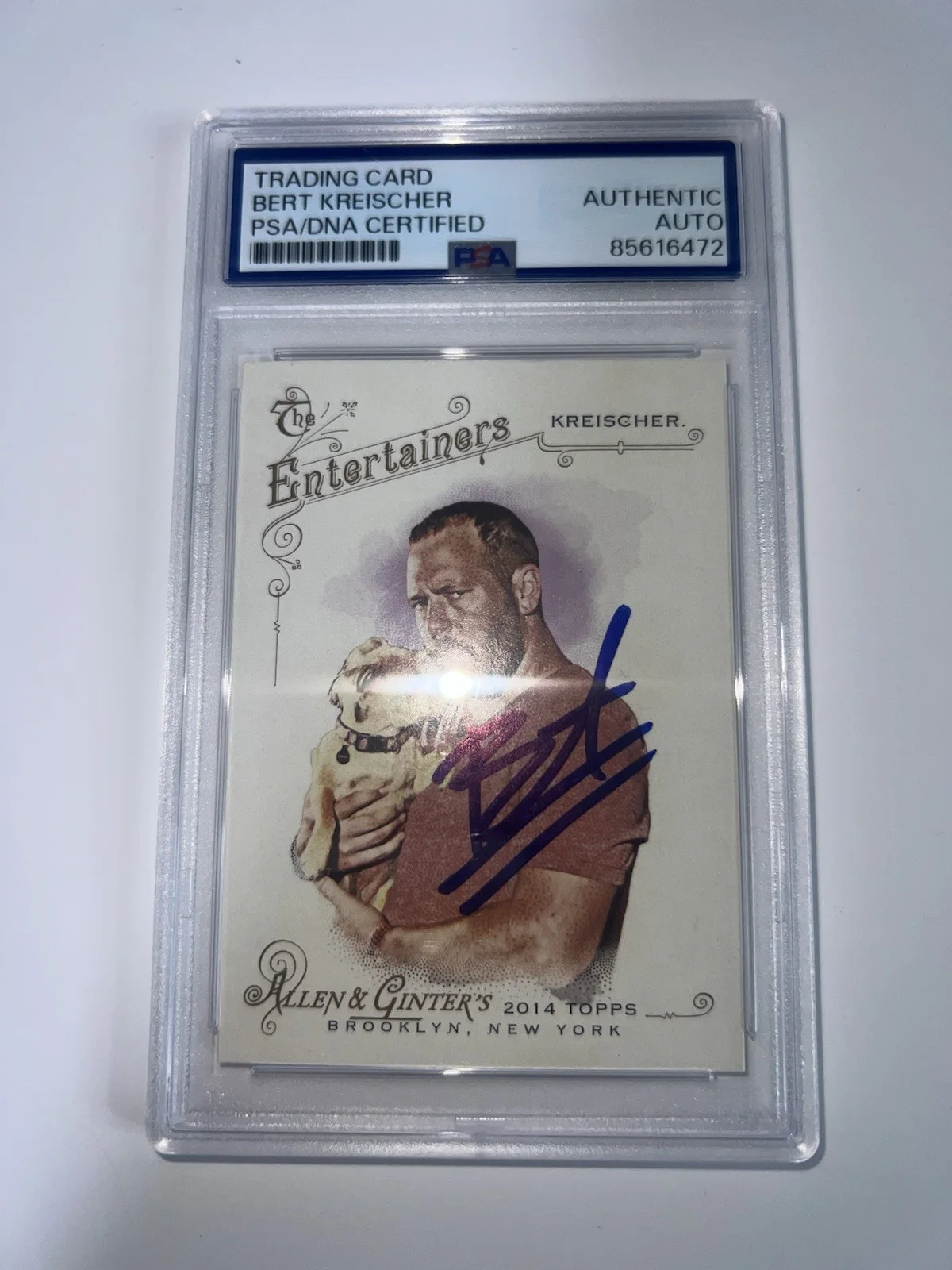 Bert Kreischer — Bert Kreischer Autographed Allen & Ginter signed Topps auto Card - PSA/DNA!, изображение 2