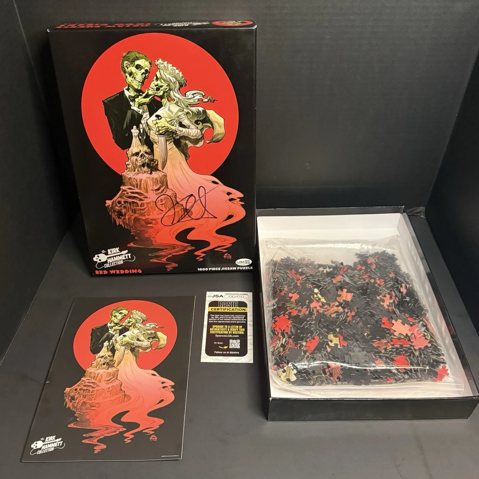 Kirk Hammett Signed Jigsaw Puzzle Autographed Metallica Red Wedding JSA COA RARE, изображение 5