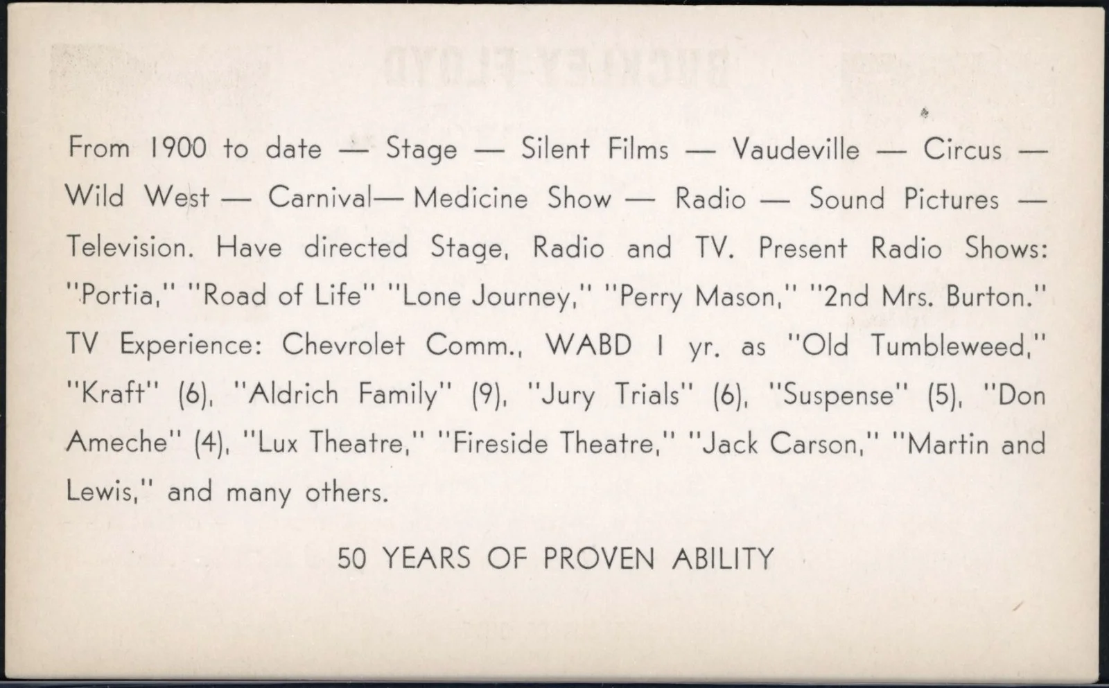 Early Films Floyd Buckley Signed Check, image 4