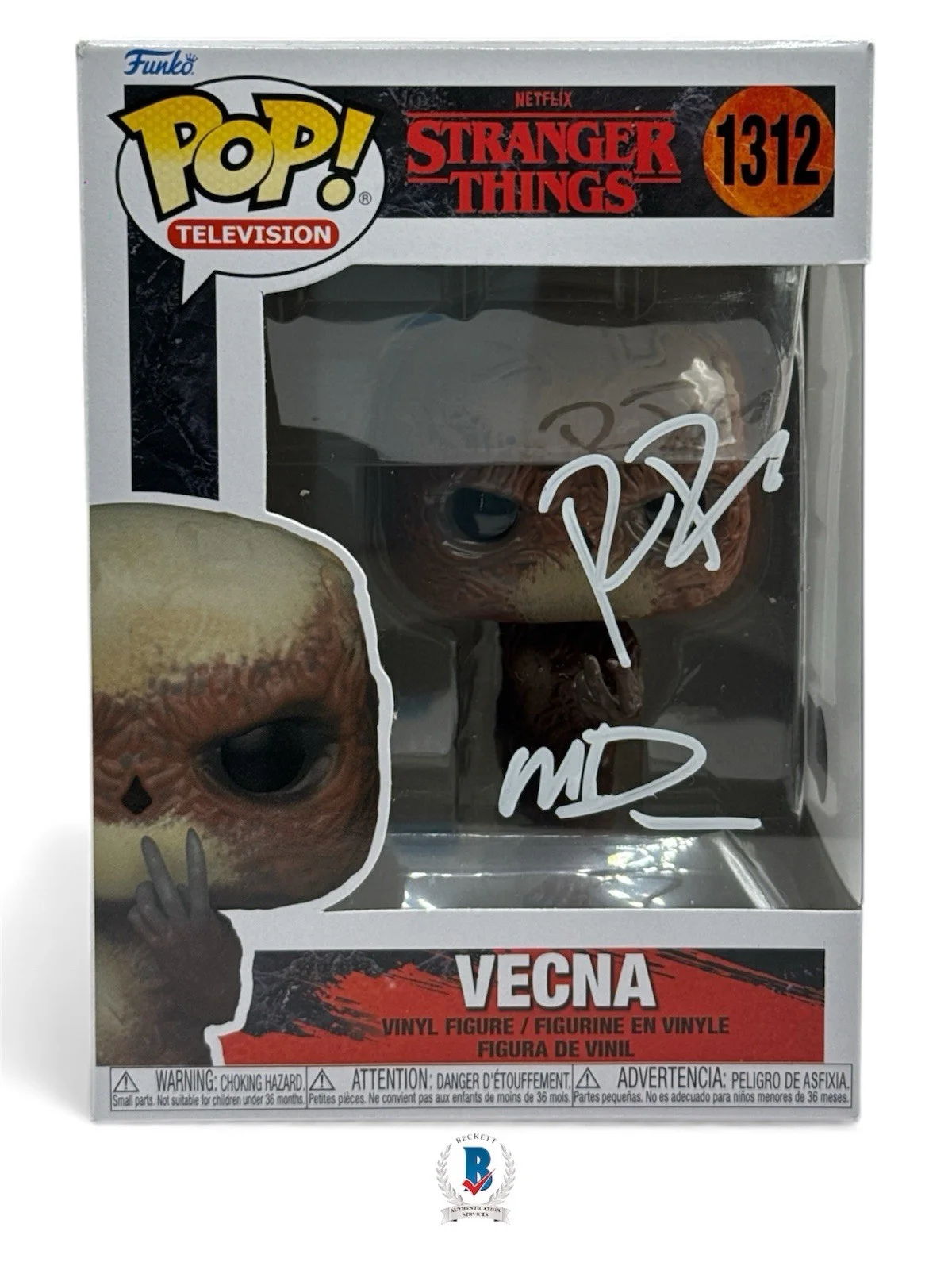 Matt Duffer and Ross Duffer — Matt & Ross Duffer Brothers Autograph Signed Vecna Funko Pop with Beckett COA