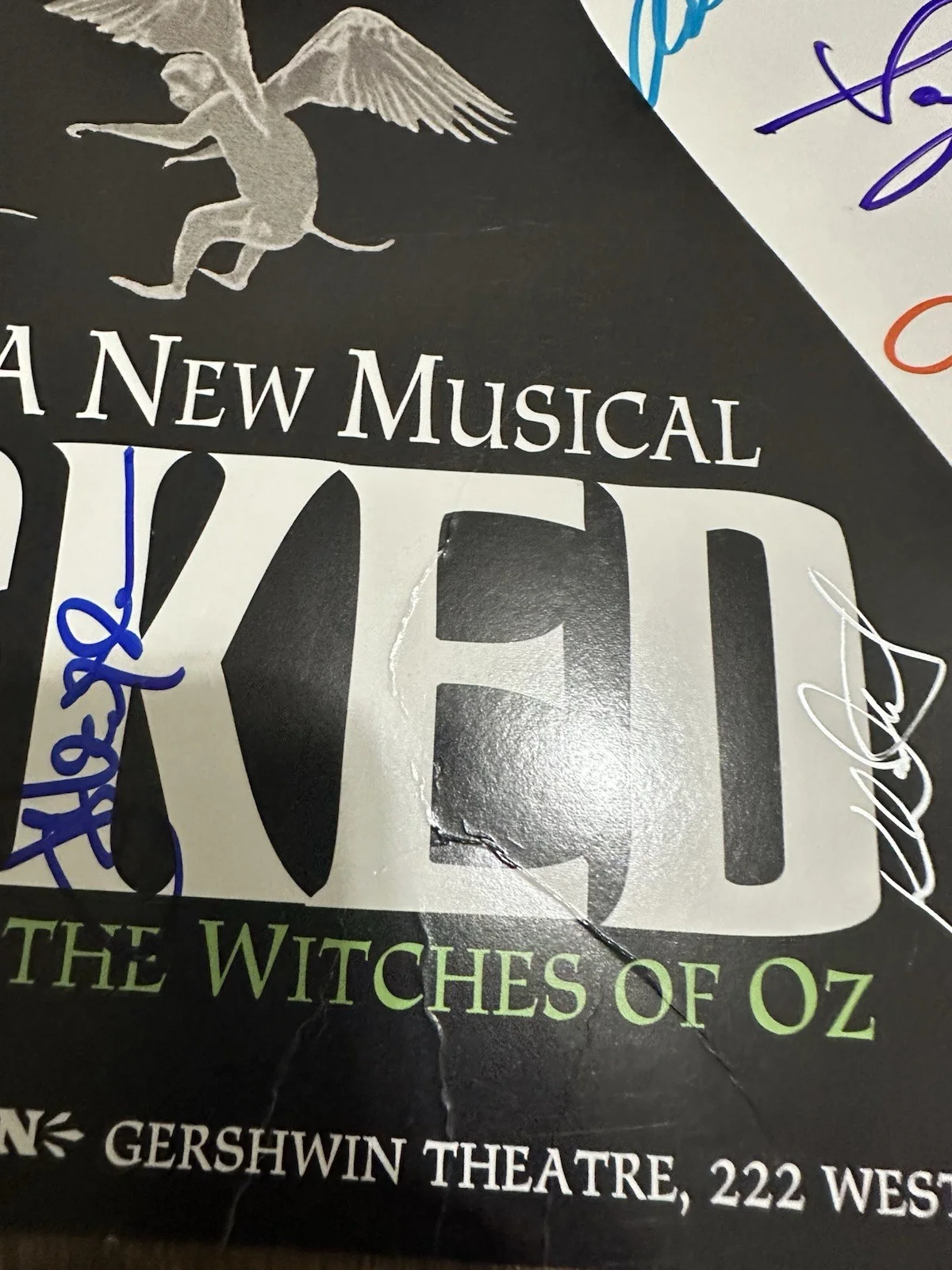 Wicked The Musical OFFICIAL BROADWAY POSTER Autographed Signed Rare 2005, изображение 3