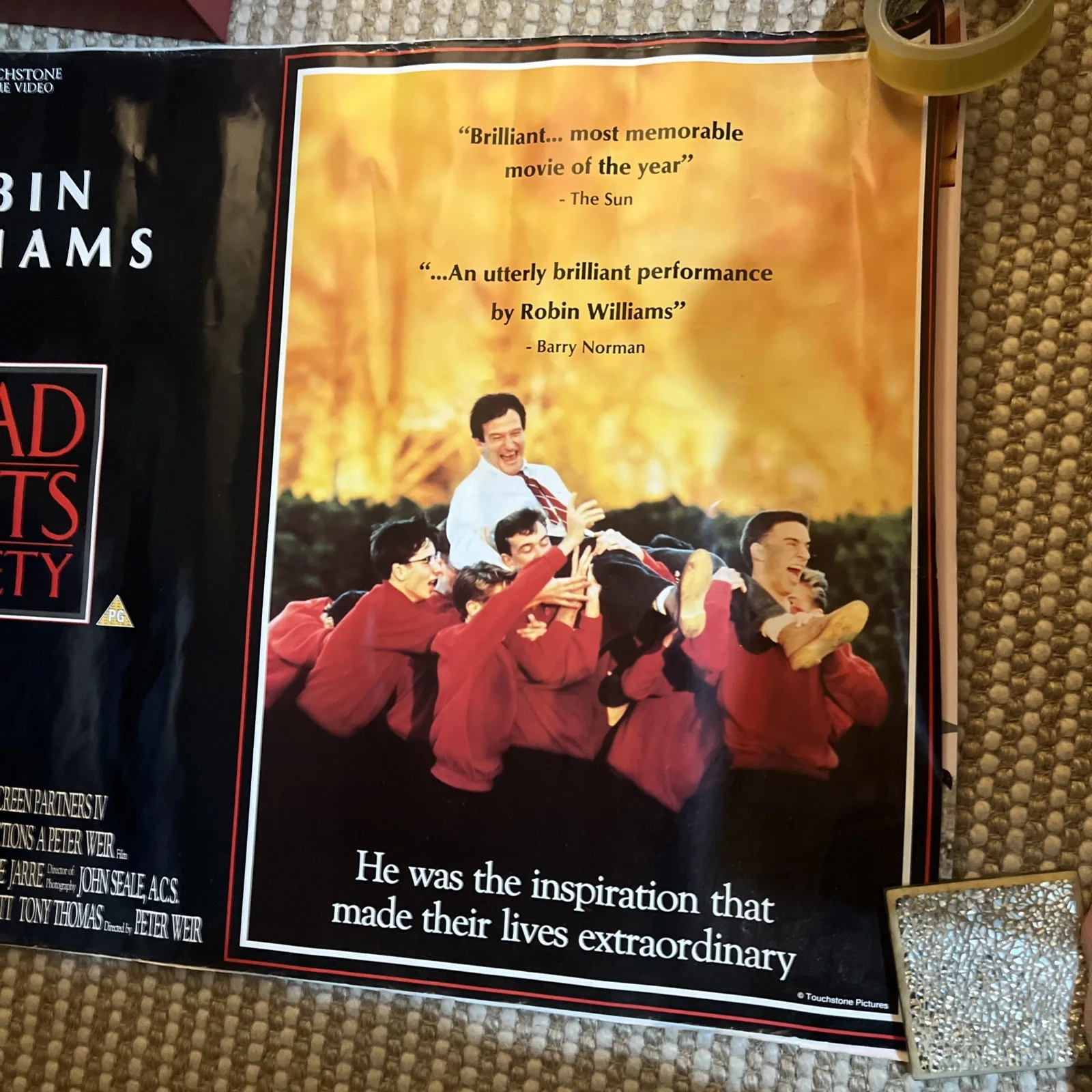 Original Touchstone Dead Poets Society Poster Robin Williams . Large 84x60cm, изображение 3