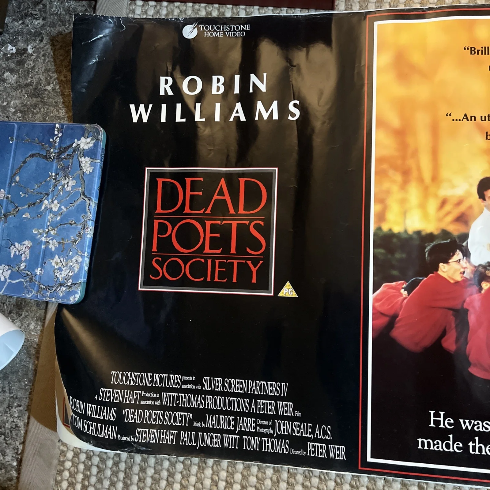 Original Touchstone Dead Poets Society Poster Robin Williams . Large 84x60cm, изображение 4