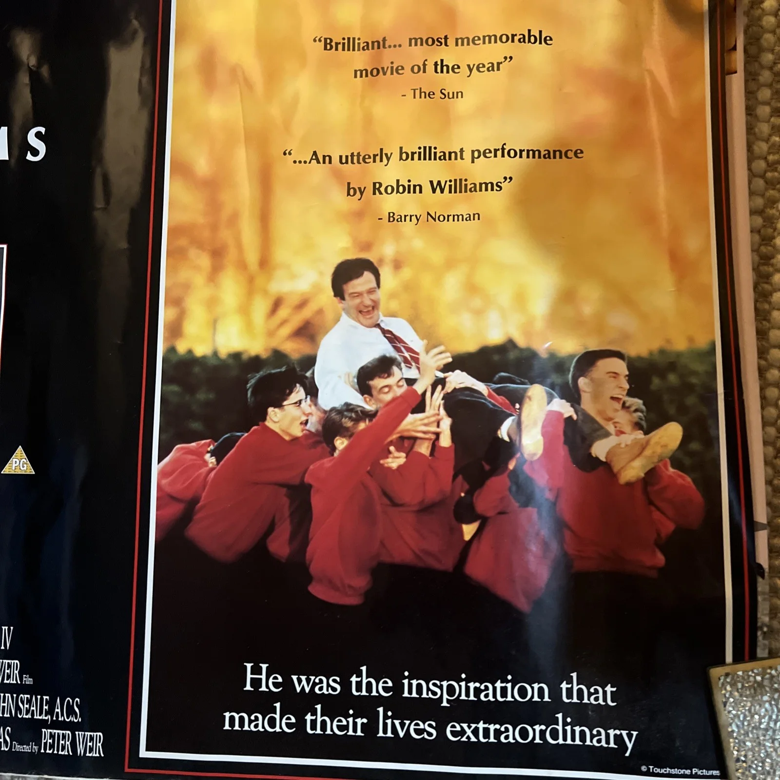 Original Touchstone Dead Poets Society Poster Robin Williams . Large 84x60cm, изображение 5