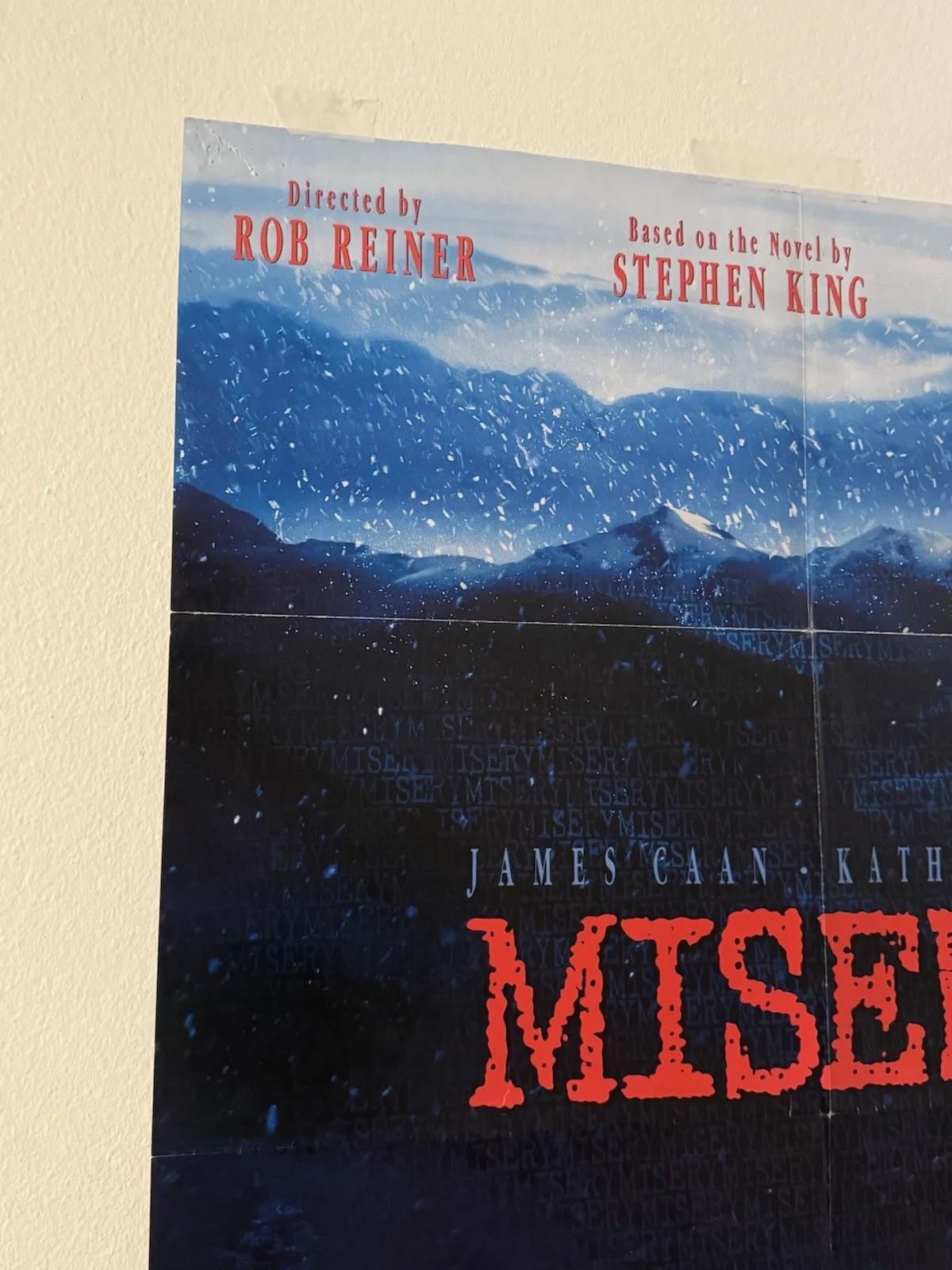 Misery Original Movie Poster Signed By Director Rob Reiner SWAU COA Rare 27x40, изображение 4