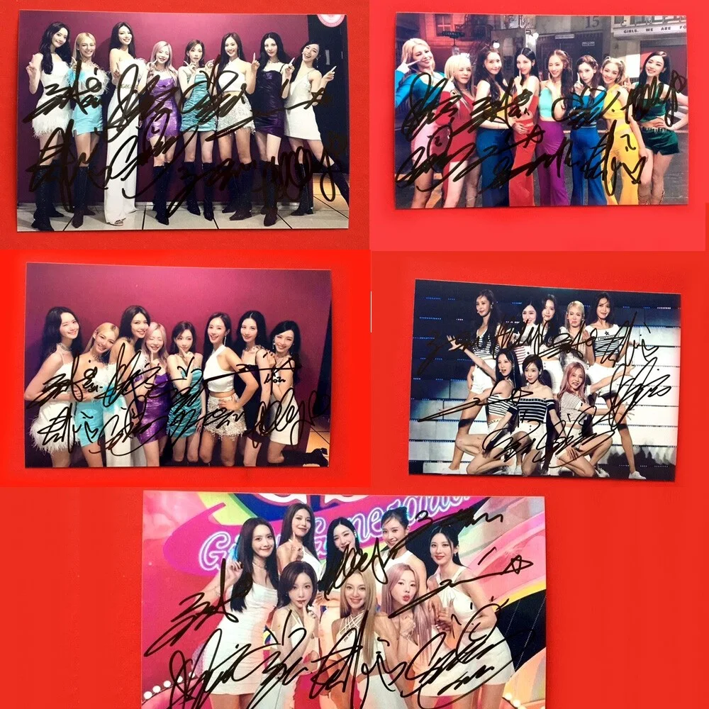 Girls Generation — Girls' Generation Autographed Photo FOREVER all members hand signed photo_RARE, изображение 2