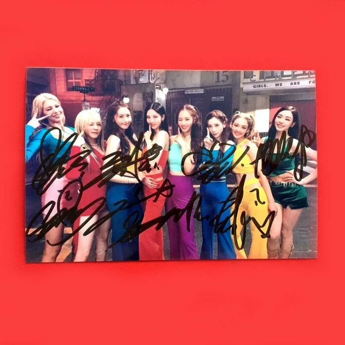 Girls Generation — Girls' Generation Autographed Photo FOREVER all members hand signed photo_RARE, изображение 3