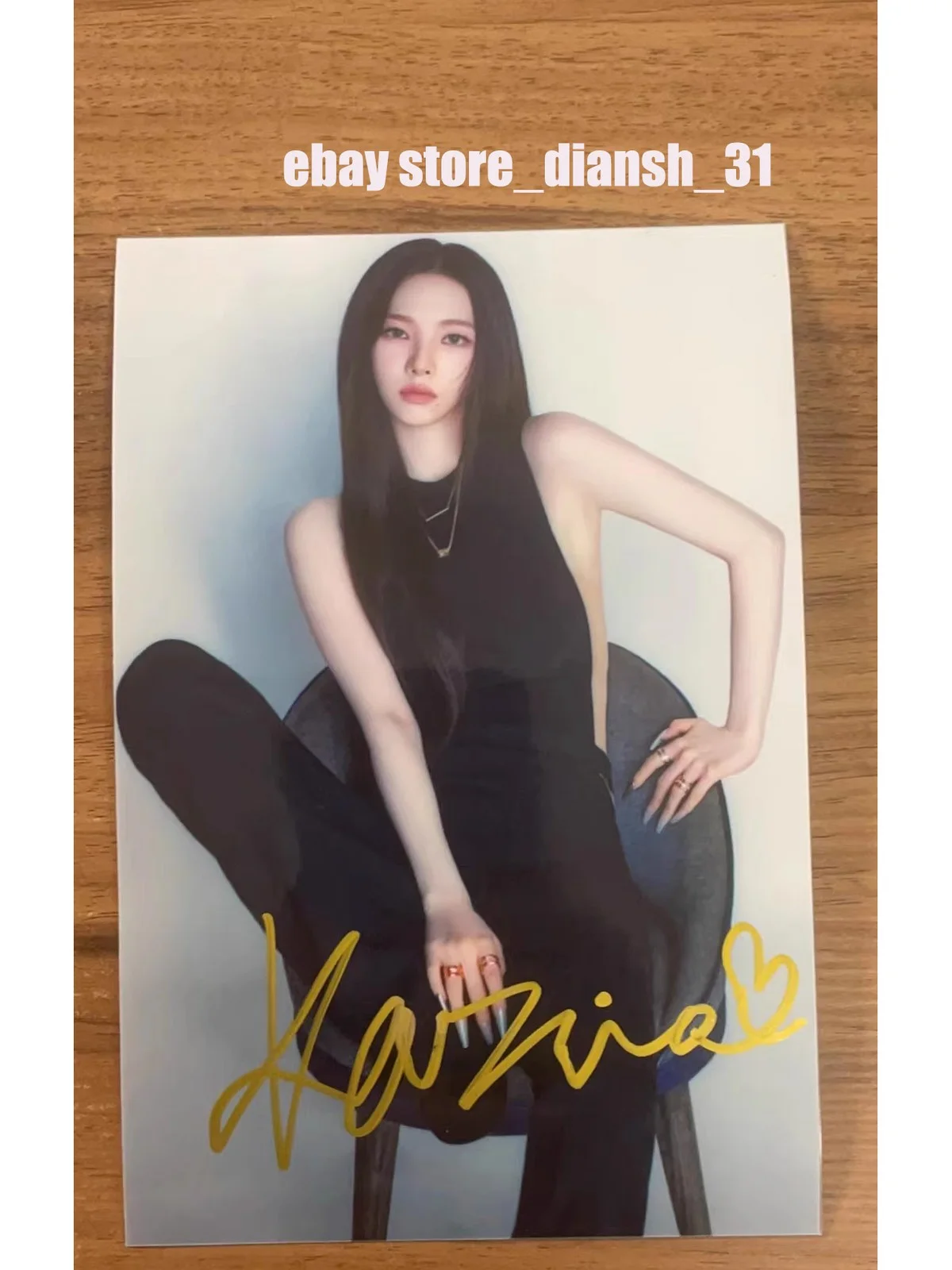 KARINA — aespa KARINA Autographed Signed Photo 4*6 K-POP Collection 2024_RARE PHOTO, изображение 4