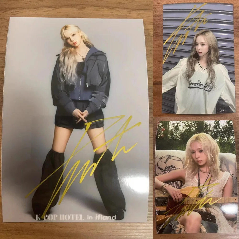 WINTER — aespa WINTER Autographs 6'' Hand Signed Autographed Photo Fans Gift 2024 NEW, изображение 2