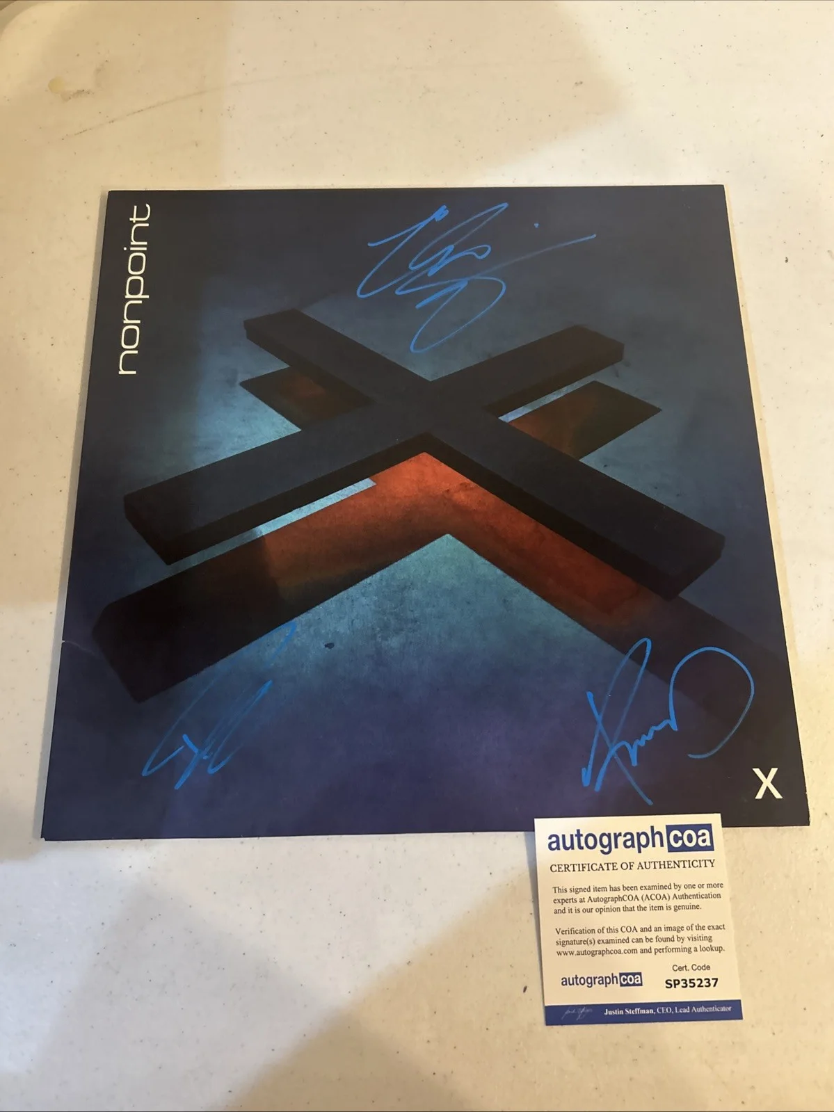 NONPOINT SIGNED AUTOGRAPH VINYL ALBUM ACOA X RECORD LP SORIANO & OTHERS, image 2