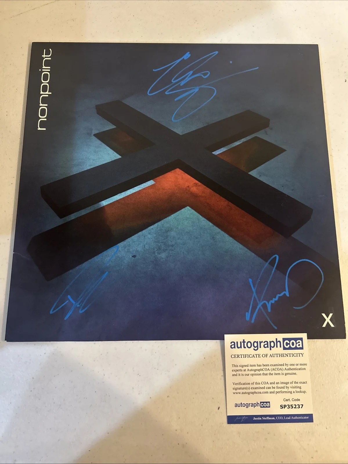 NONPOINT SIGNED AUTOGRAPH VINYL ALBUM ACOA X RECORD LP SORIANO & OTHERS, image 3