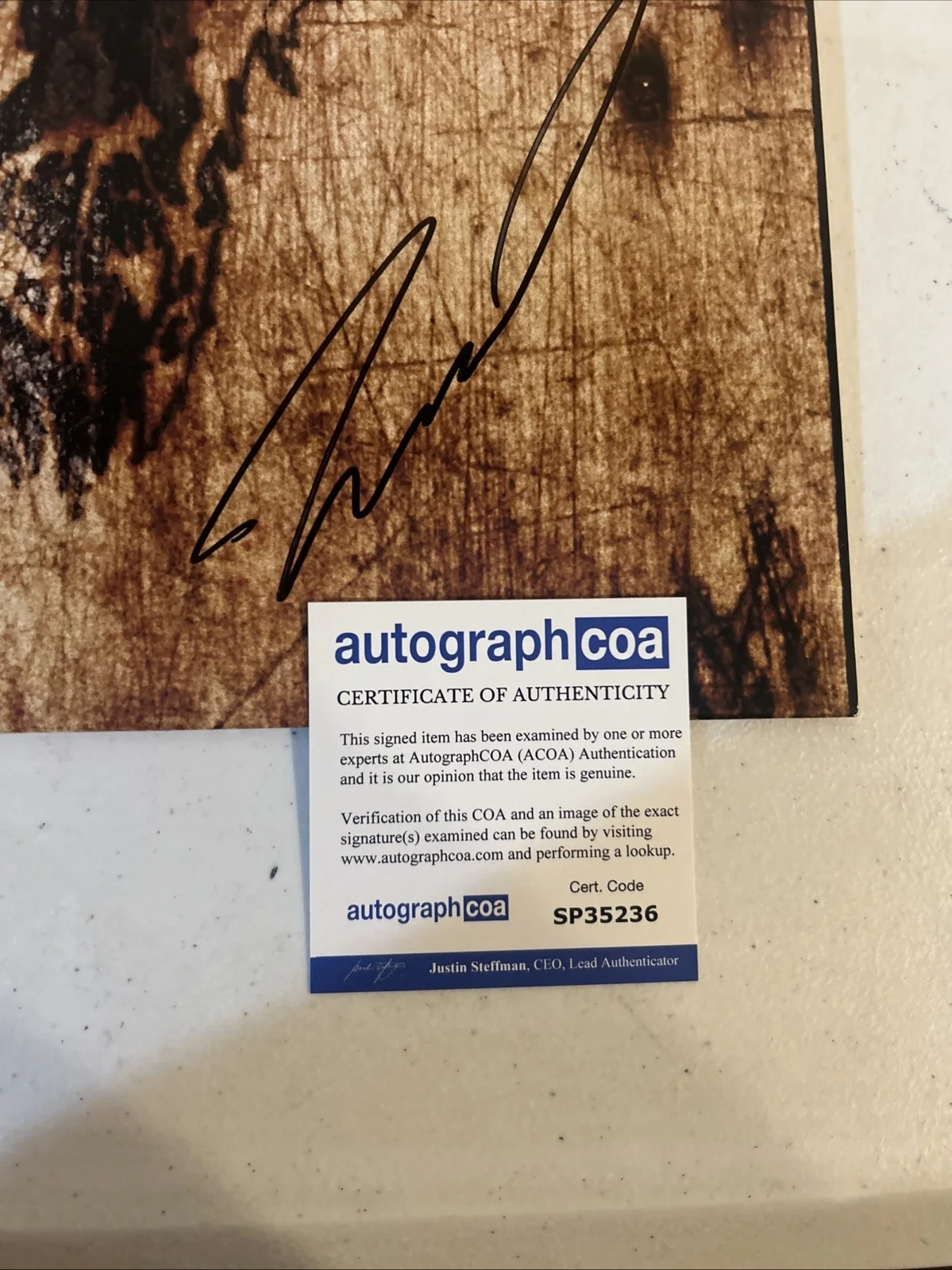 UPON A BURNING BODY SIGNED AUTOGRAPH VINYL ALBUM ACOA SOUTHERN HOSTILITY RECORD, изображение 5