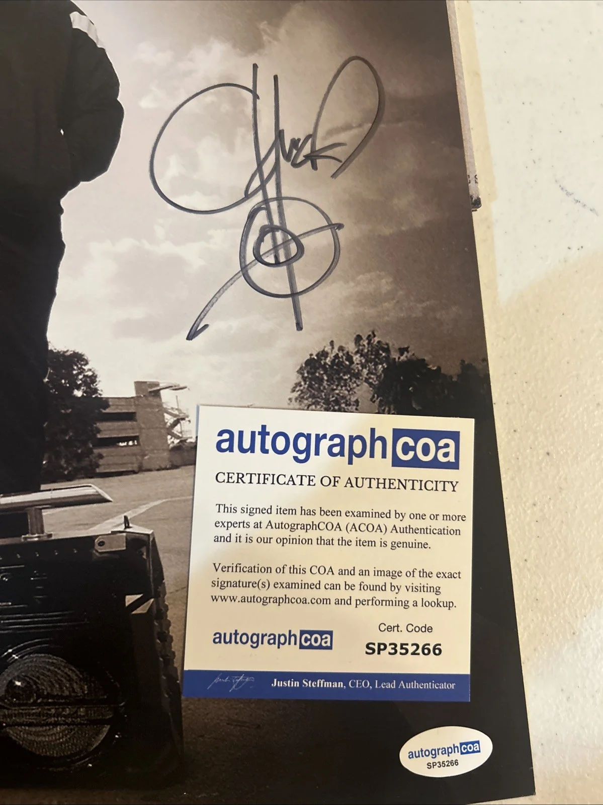 CHUCK D PUBLIC ENEMY SIGNED AUTOGRAPH VINYL ALBUM INSERT ACOA RADIO ARMAGEDDON, image 4
