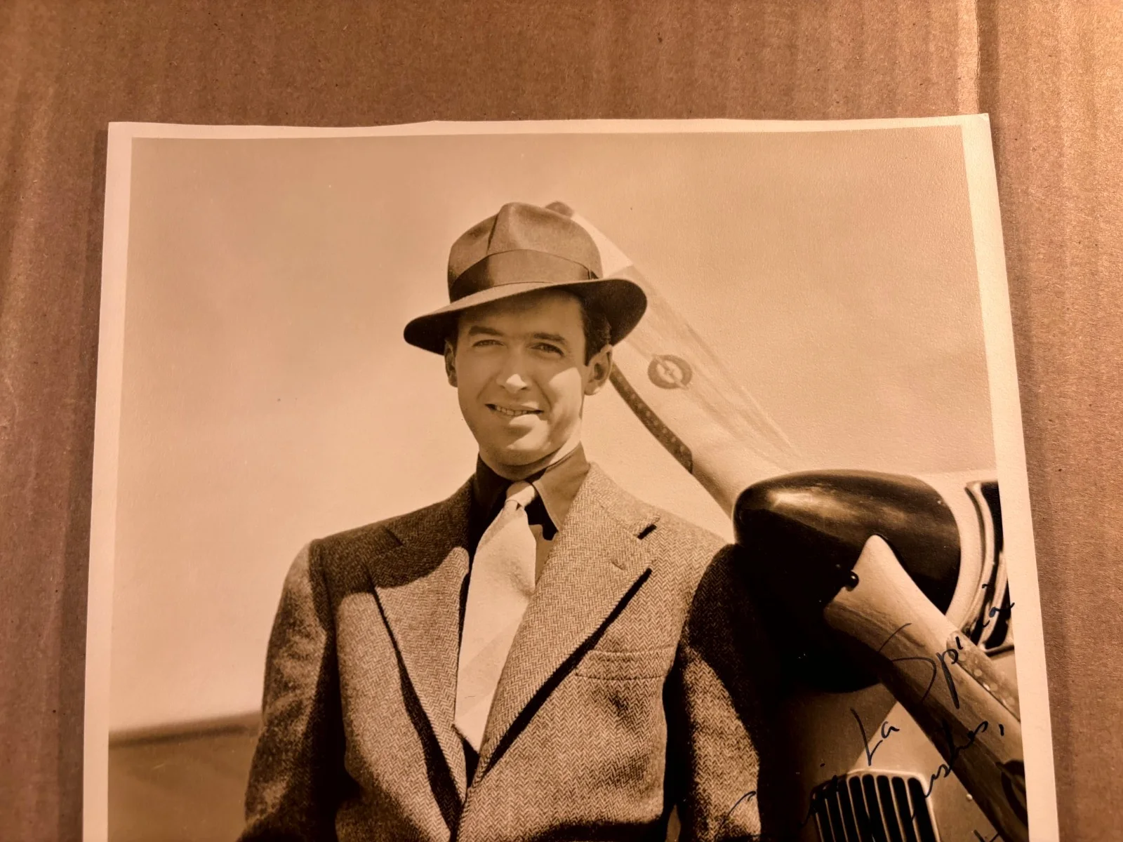 James Stewart Very Rare Very Early Autographed 8/10 Photo 30s Mr. Smith Pilot, изображение 2
