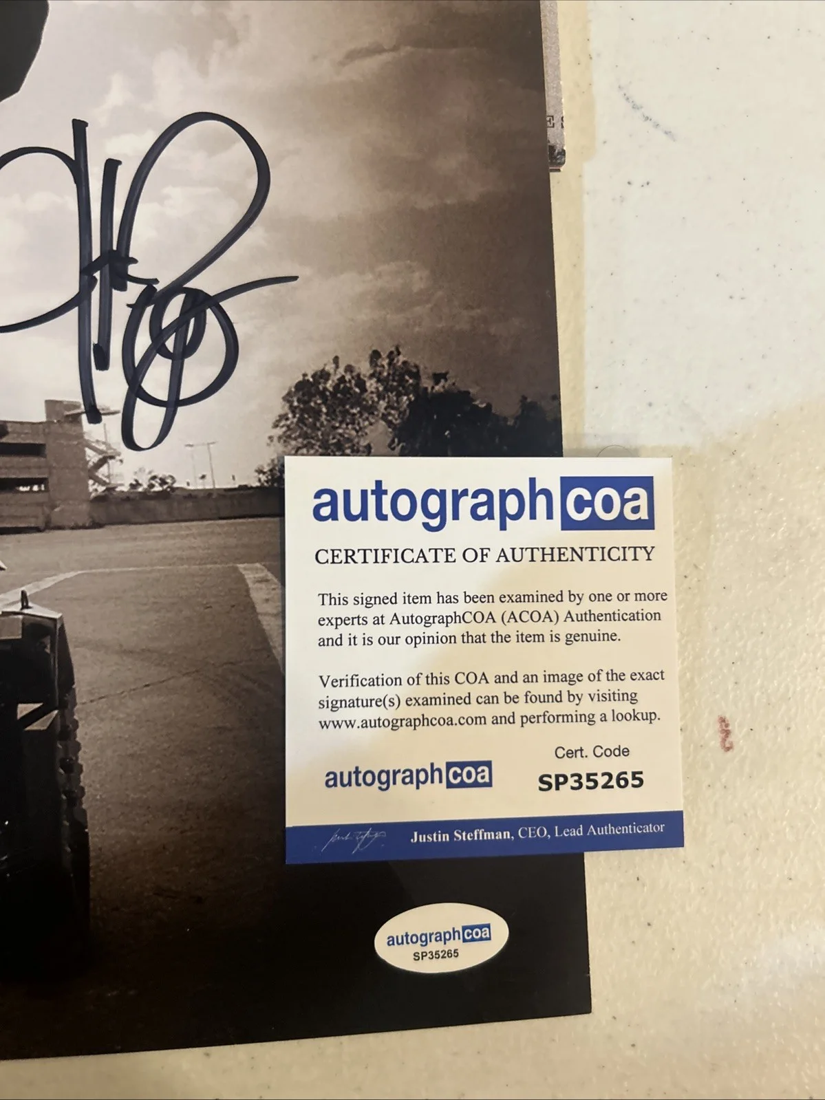 CHUCK D PUBLIC ENEMY SIGNED AUTOGRAPH VINYL ALBUM INSERT ACOA RADIO ARMAGEDDON, изображение 4