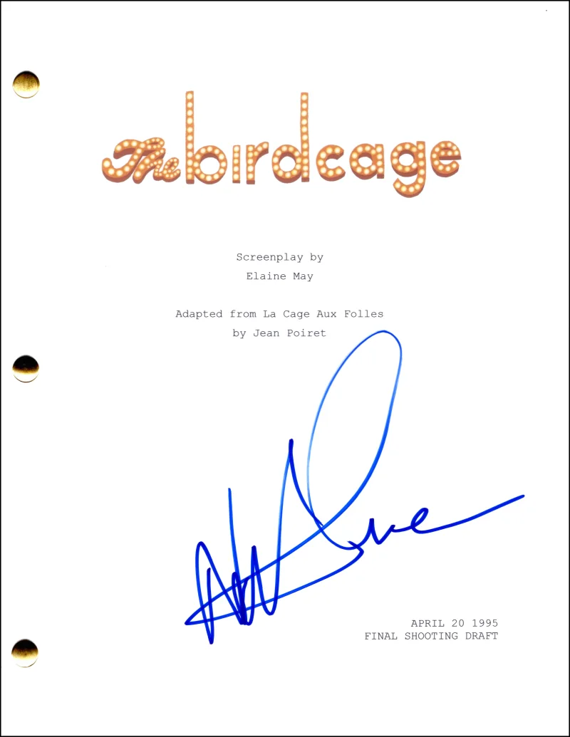 Nathan Lane — Nathan Lane Signed Autograph The Birdcage Full Movie Script w/ Robin Williams