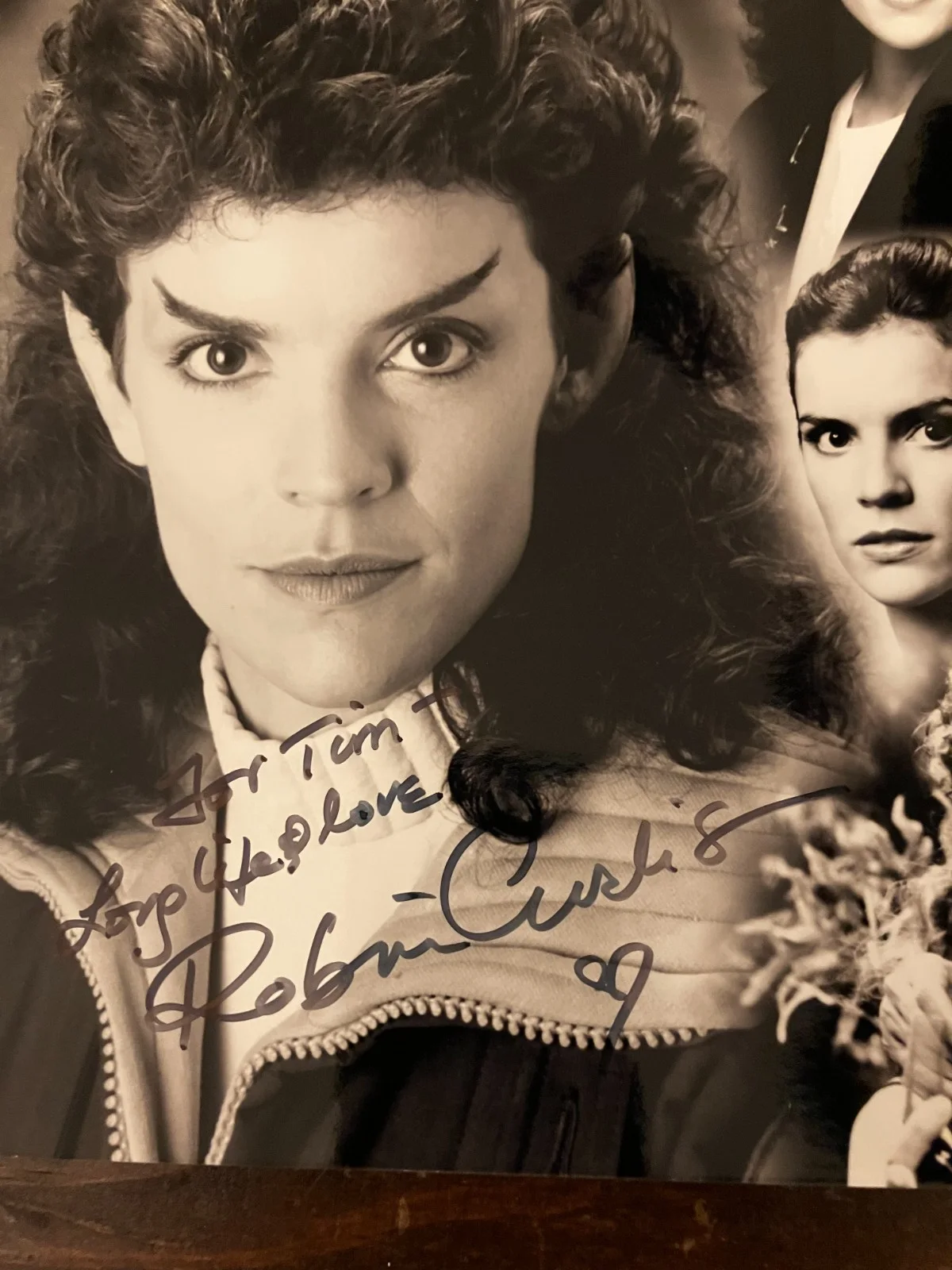 Robin Curtis — Star Trek Beauty ROBIN CURTIS Autographed 8x10 B+W Collage Photo!, image 2