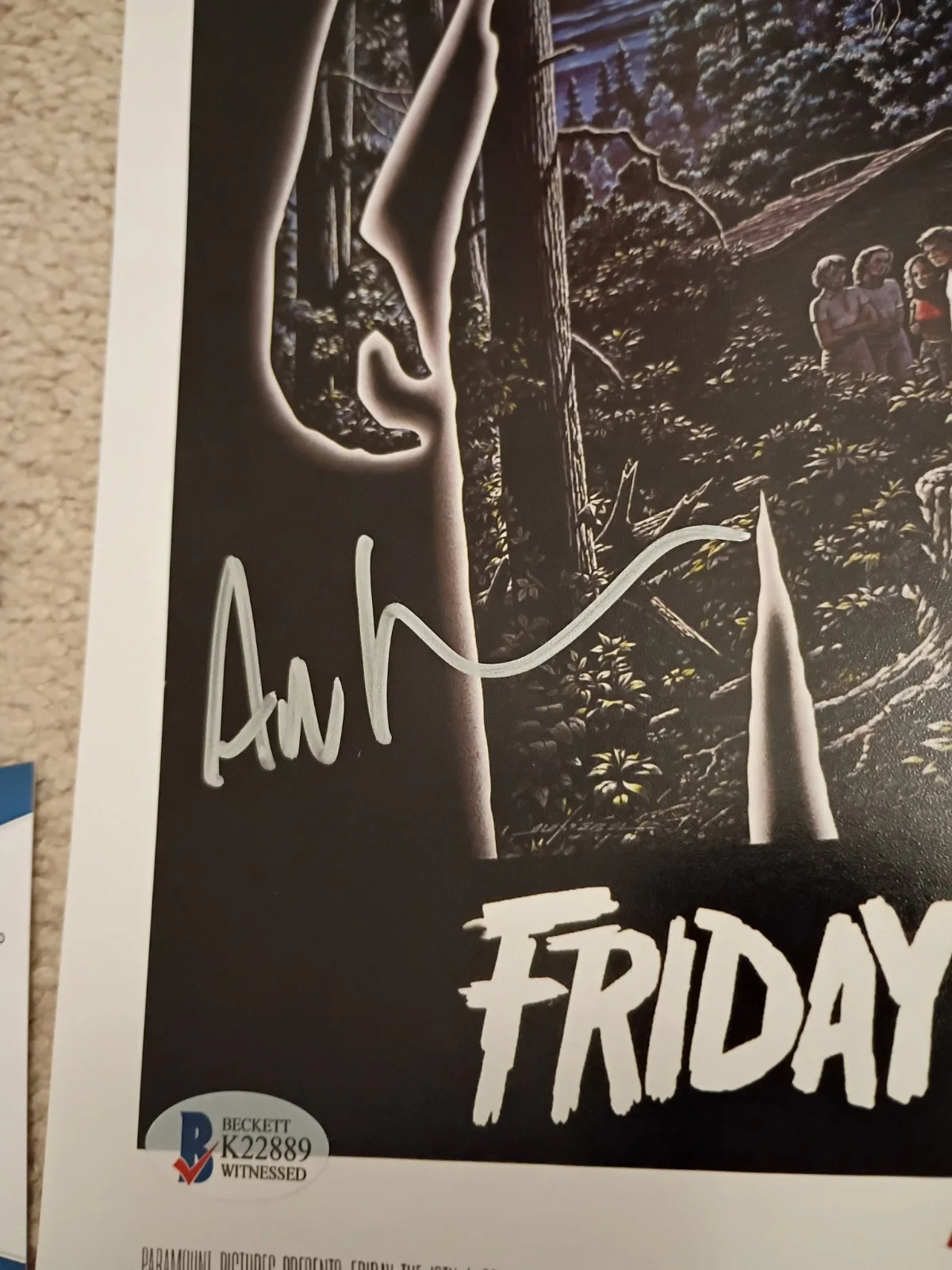 Friday The 13rh Ari Lehman The First Jason Hand Signed 8x10 Photo With COA, image 2