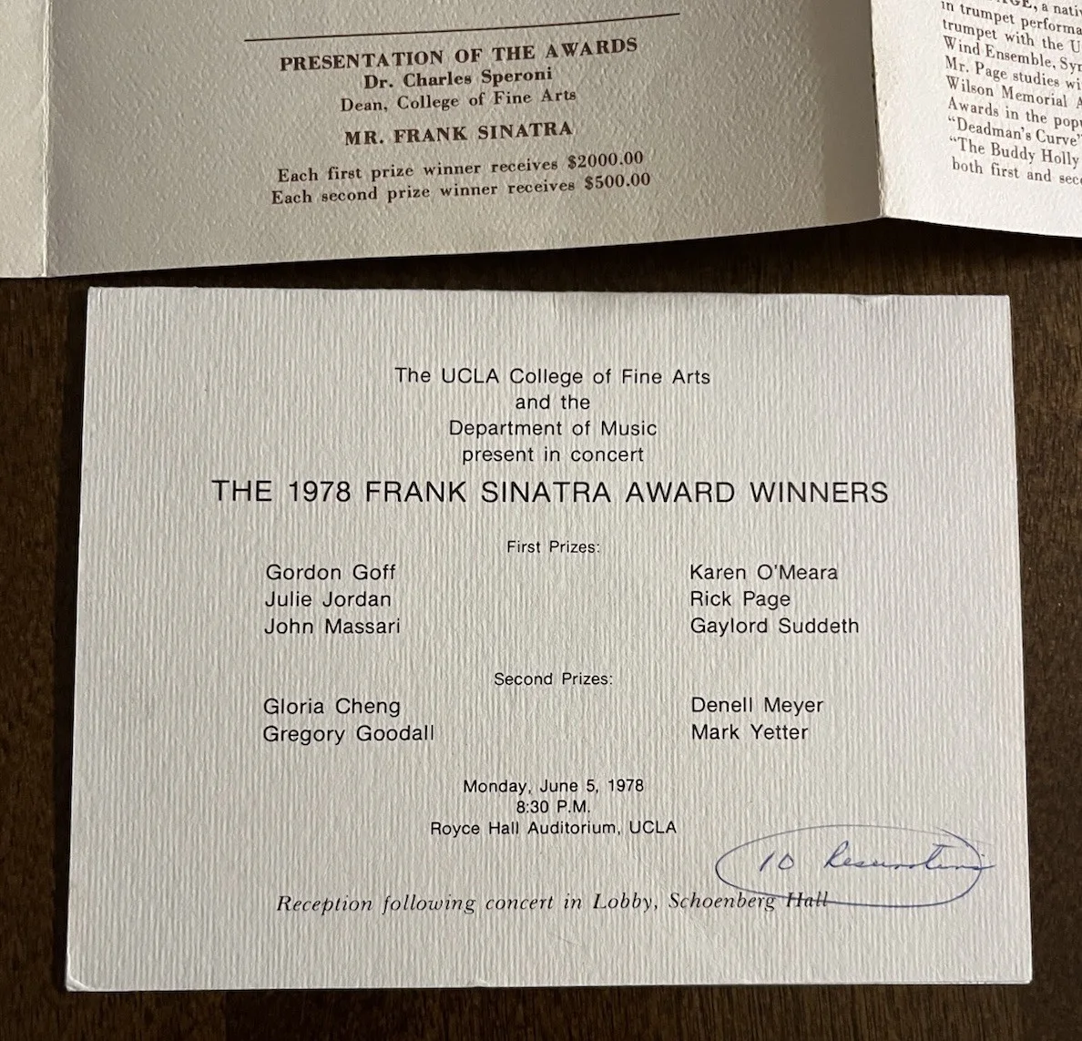 Frank Sinatra Program from The 12th Annual FS Awards Ceremony at UCLA 1978, image 4