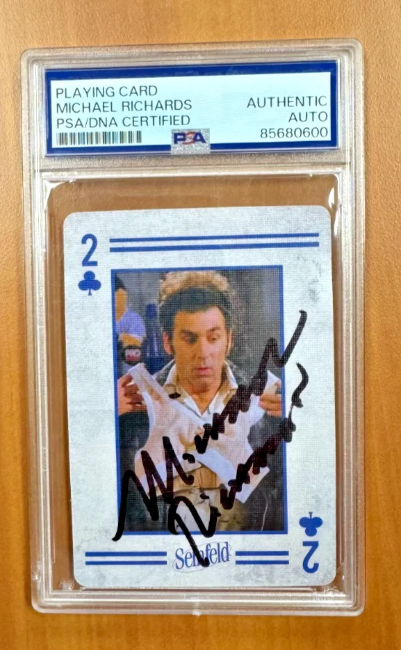Michael Richards — Michael Richards Signed Autographed Seinfeld Playing Card 2 Clubs PSA/DNA COA