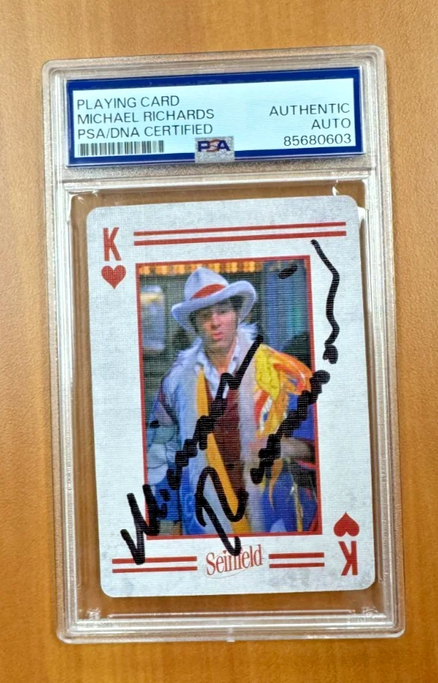 Michael Richards — Michael Richards Signed Autographed Seinfeld Playing Card K Hearts PSA/DNA COA