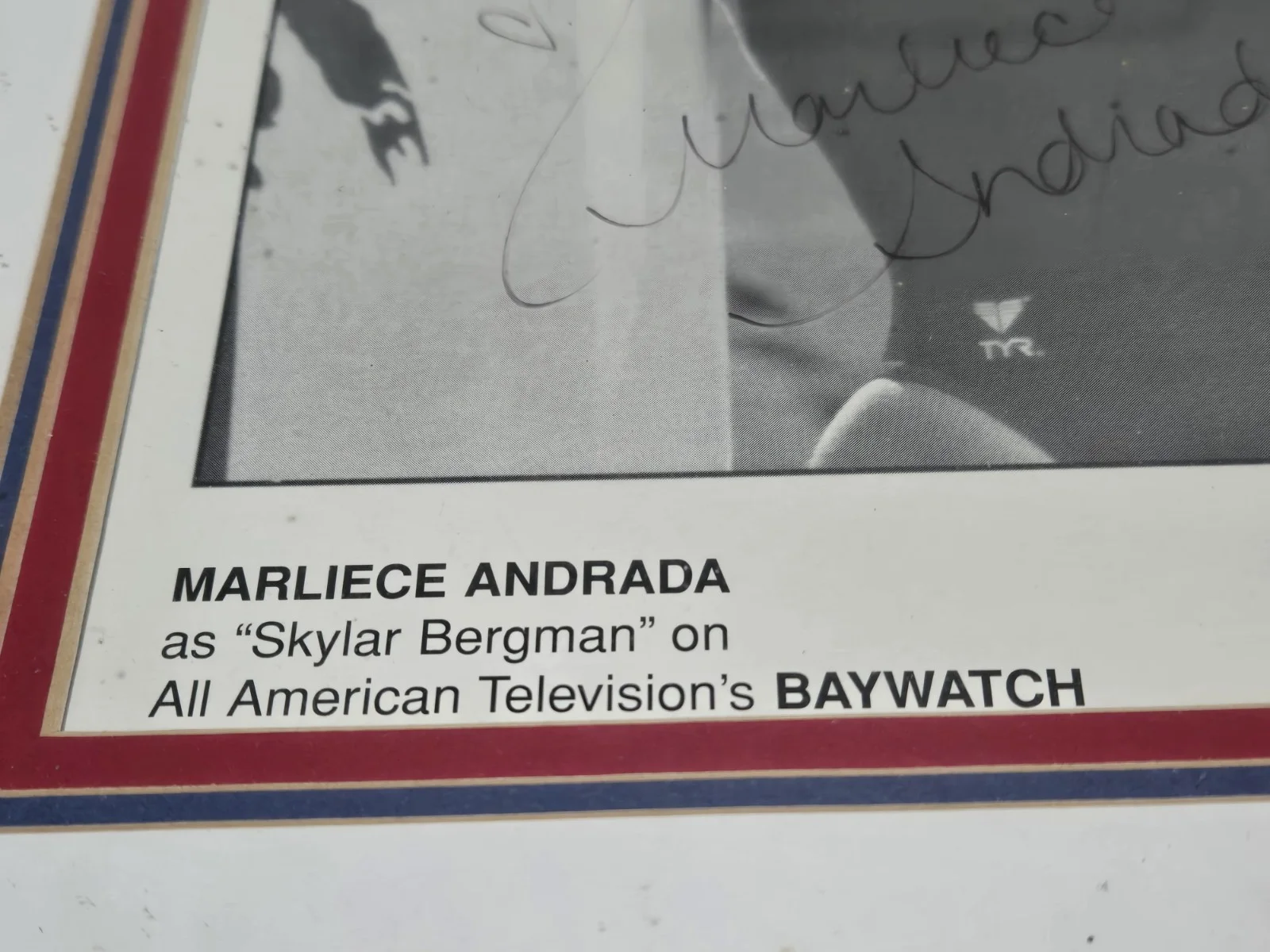 Marliece Andrada — Marliece Andrada Signed Photo Playboy Baywatch Star Autographed, Framed, Matted, изображение 3