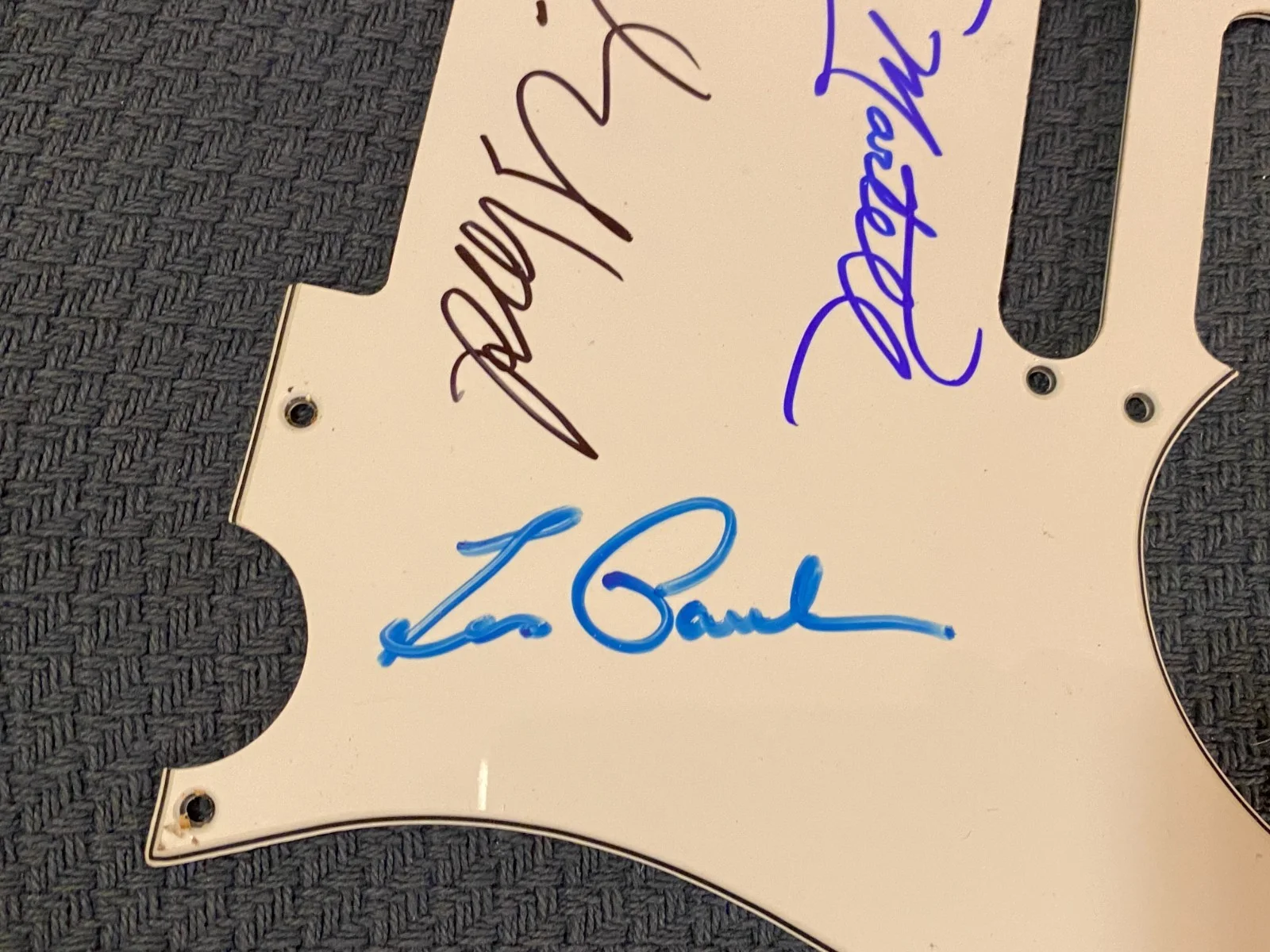 Les Paul Robby Krieger Doors 3x Autograph Auto Signed Guitar Pickguard PSA, image 3