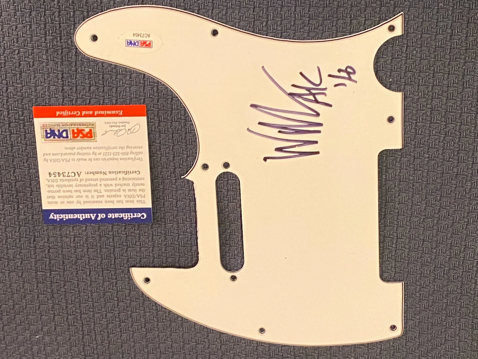 William Duvall Alice In Chains Autographed Auto Signed Guitar Pickguard Rock, image 2