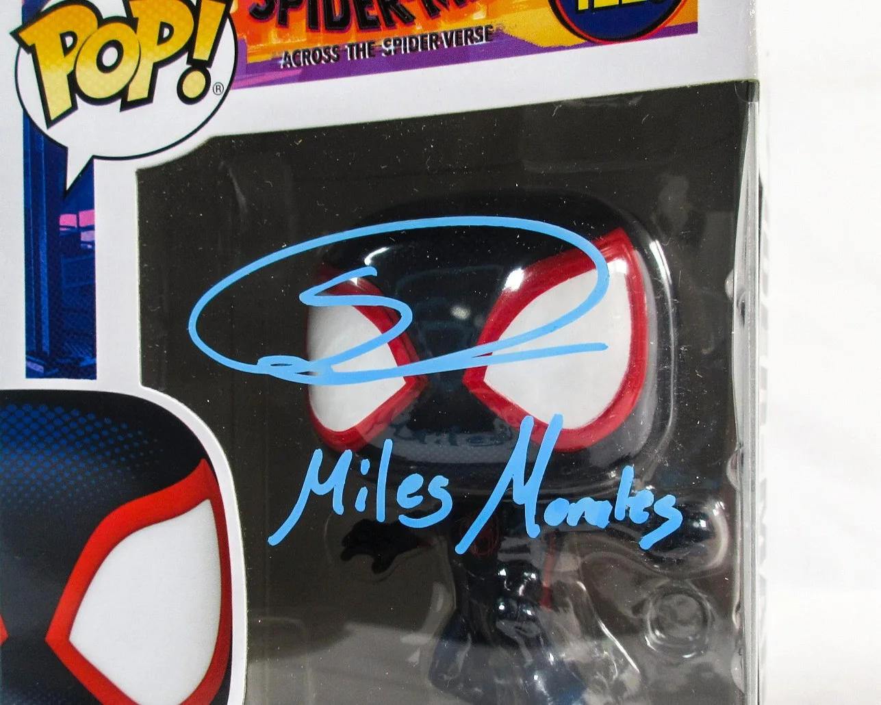 Shameik Moore — Shameik Moore Signed Across the Spider-Verse 1223 Spider-Man Funko Pop PROOF JSA, изображение 2